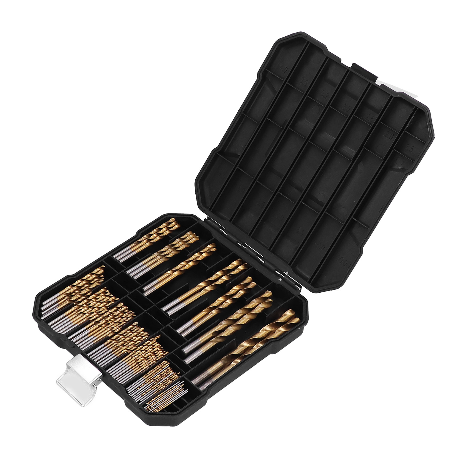 Hss-titan-bohrer-set, 99-teilig, 1,5–10 Mm, 14 Größen, Mit Aufbewahrungsbox