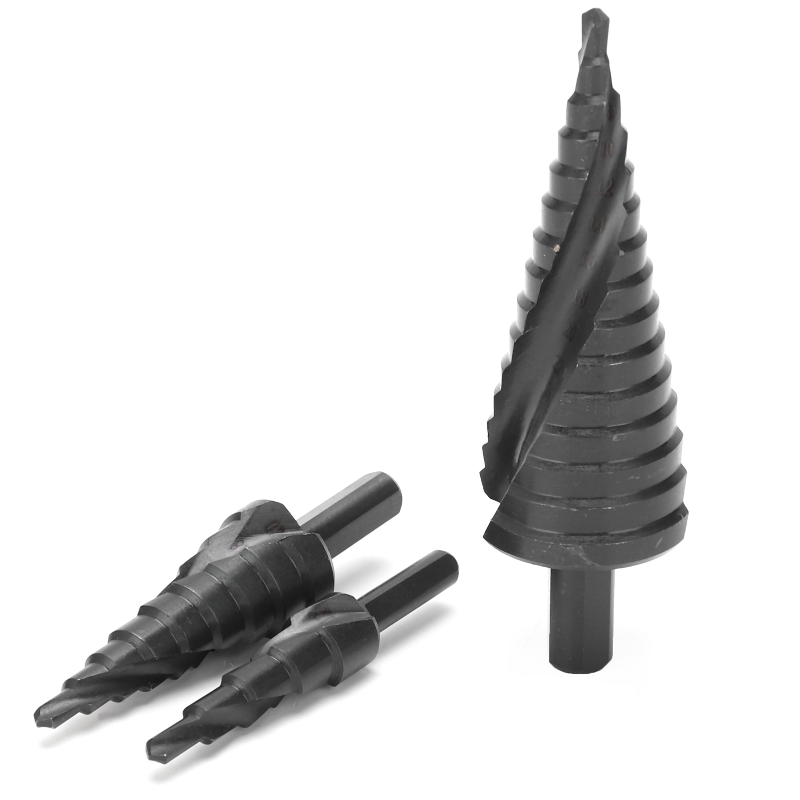 Set Mit 3 Hss-stufenbohrern, 3 Größen Zum Bohren Von Löchern