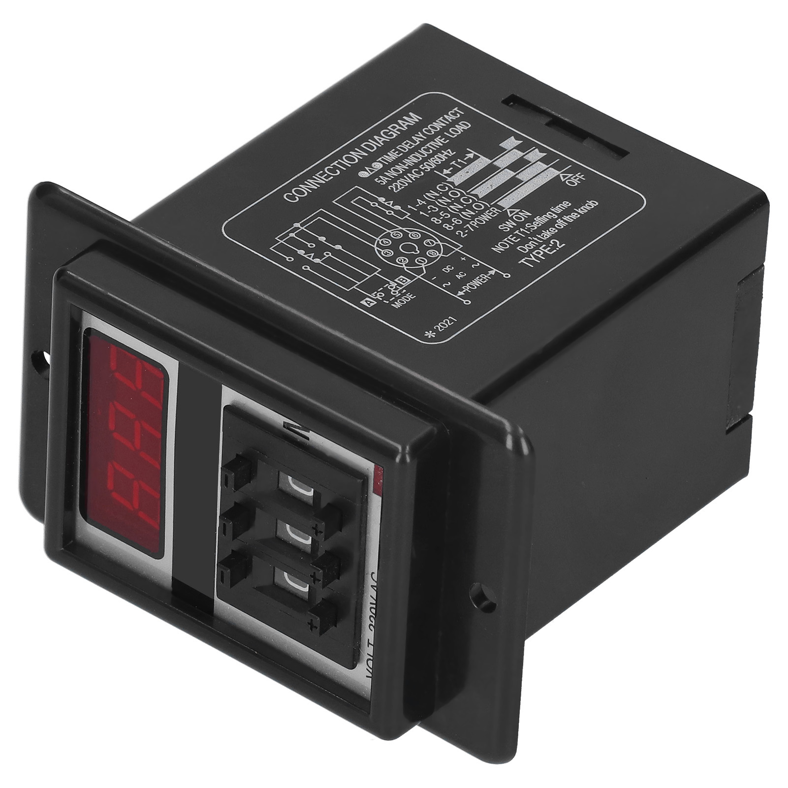 Jyio Digitales Zeitverzögerungsrelais Mit Hochpräziser Digitalanzeige, Zyklustimer, Verzögerungstimer, 220 V Wechselstrom, 50/60 Hz, 999 M