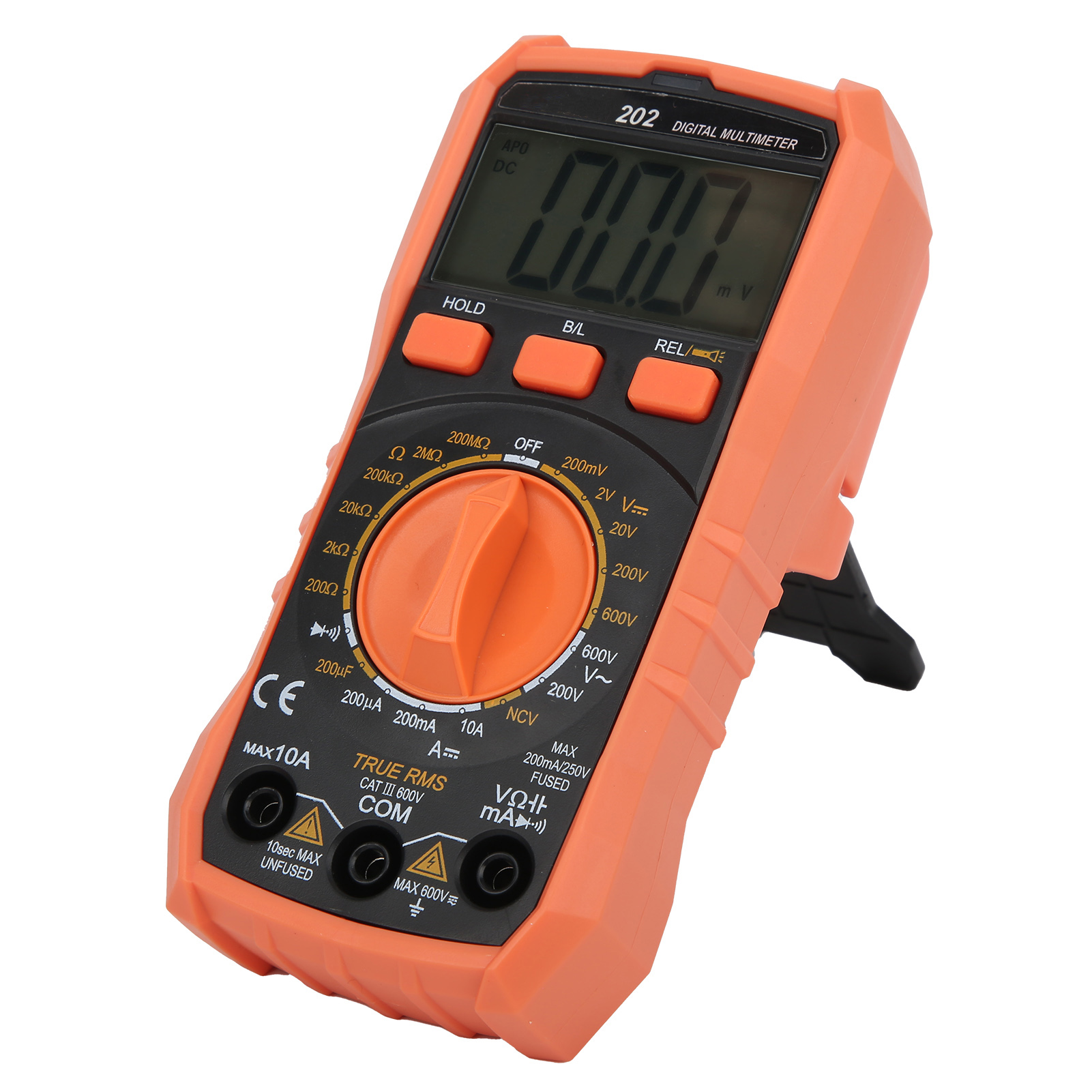 Ruoshui203 Digitales Multimeter Mit Großem Lcd-display, Ac/dc-spannungsprüfer, Ncv, Effektivwertmessung, Widerstandsmessung