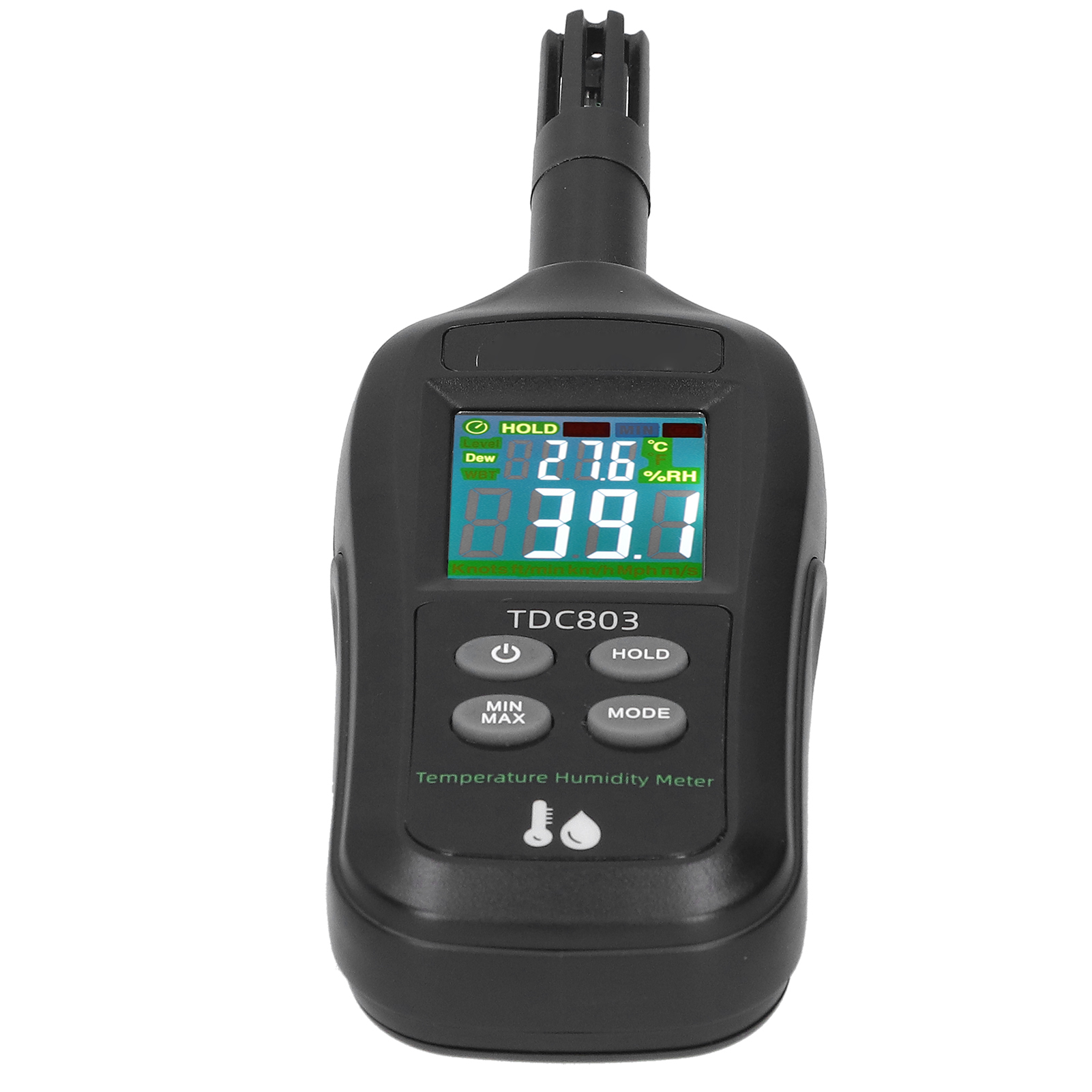Digitales Thermometer-hygrometer Tdc803 Mit 4-stelliger Farb-lcd-anzeige, Misst Temperatur Und Luftfeuchtigkeit
