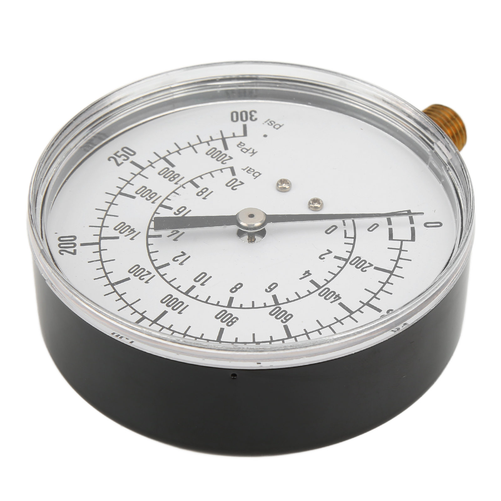 90-mm-radialmanometer, 1/4 Npt, Öldruckmanometer 0–300 Psi, 0–2000 Kpa, 0–20 Bar