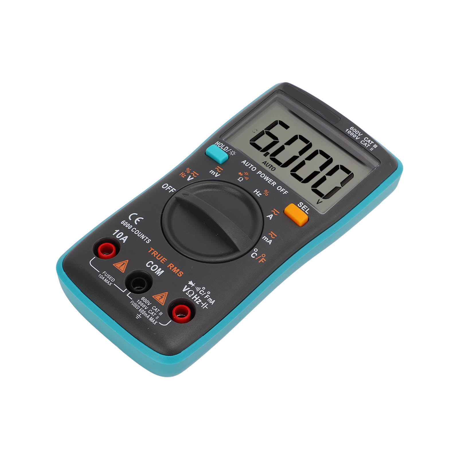 Zt102 Digitales Multimeter Mit 6000 Zählern, Automatischer Bereichswahl, Tragbares Spannungs- Und Strommessgerät Für Die Elektrische Diagnose