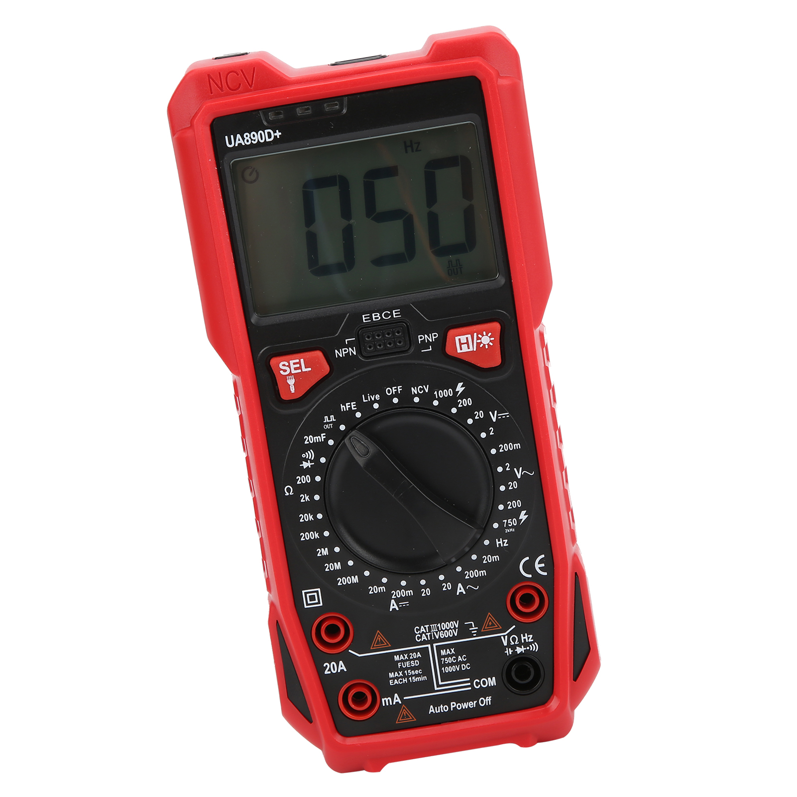 Ua890d+ Tragbares Digitales Multimeter Spannungs-, Strom- Und Widerstandsmessgerät Für Die Elektrische Wartung