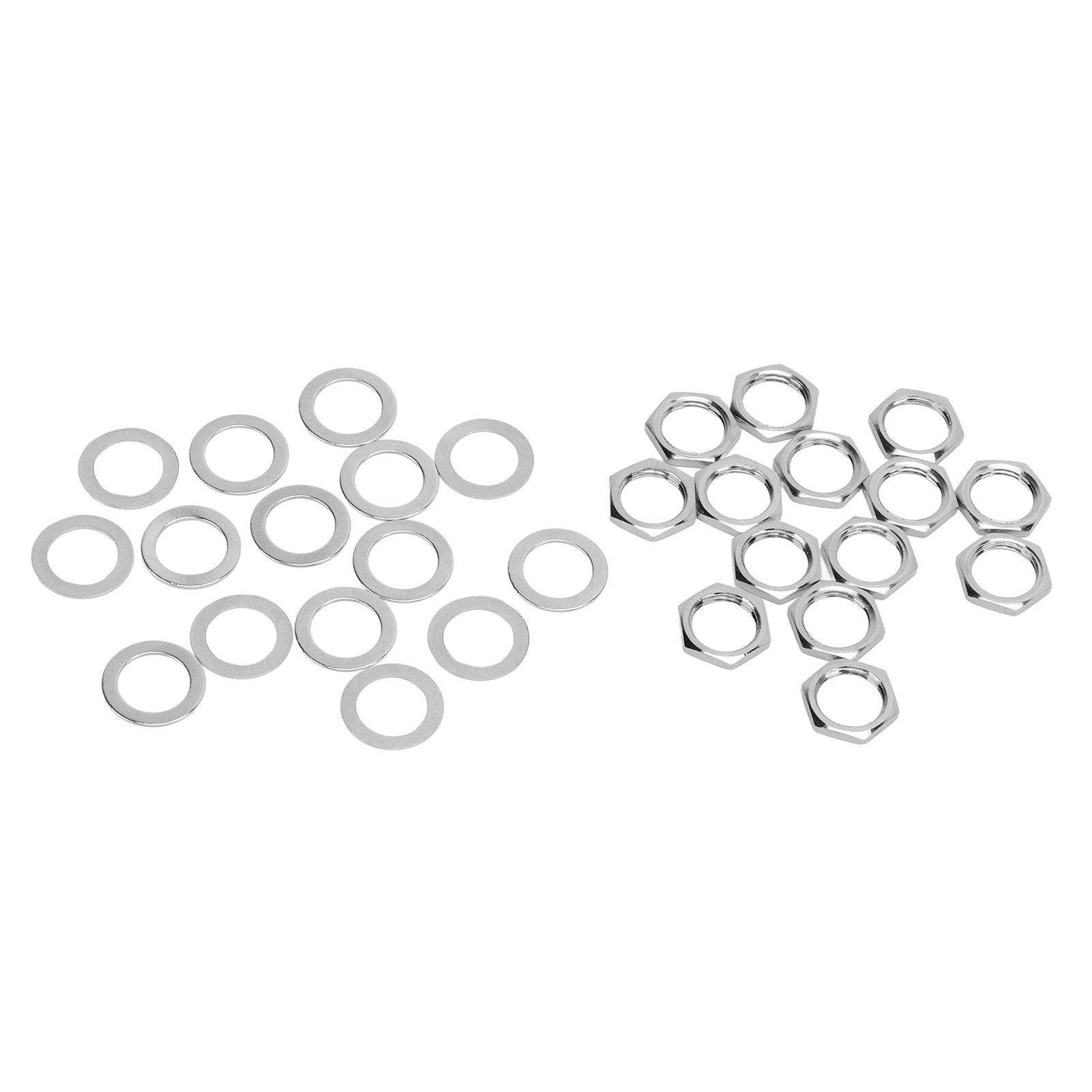 G3/8-innengewindemuttern, Unterlegscheiben-set Und Befestigungselemente Für Instrumentenbuchsen, E-gitarren Und E-bässe, Silber