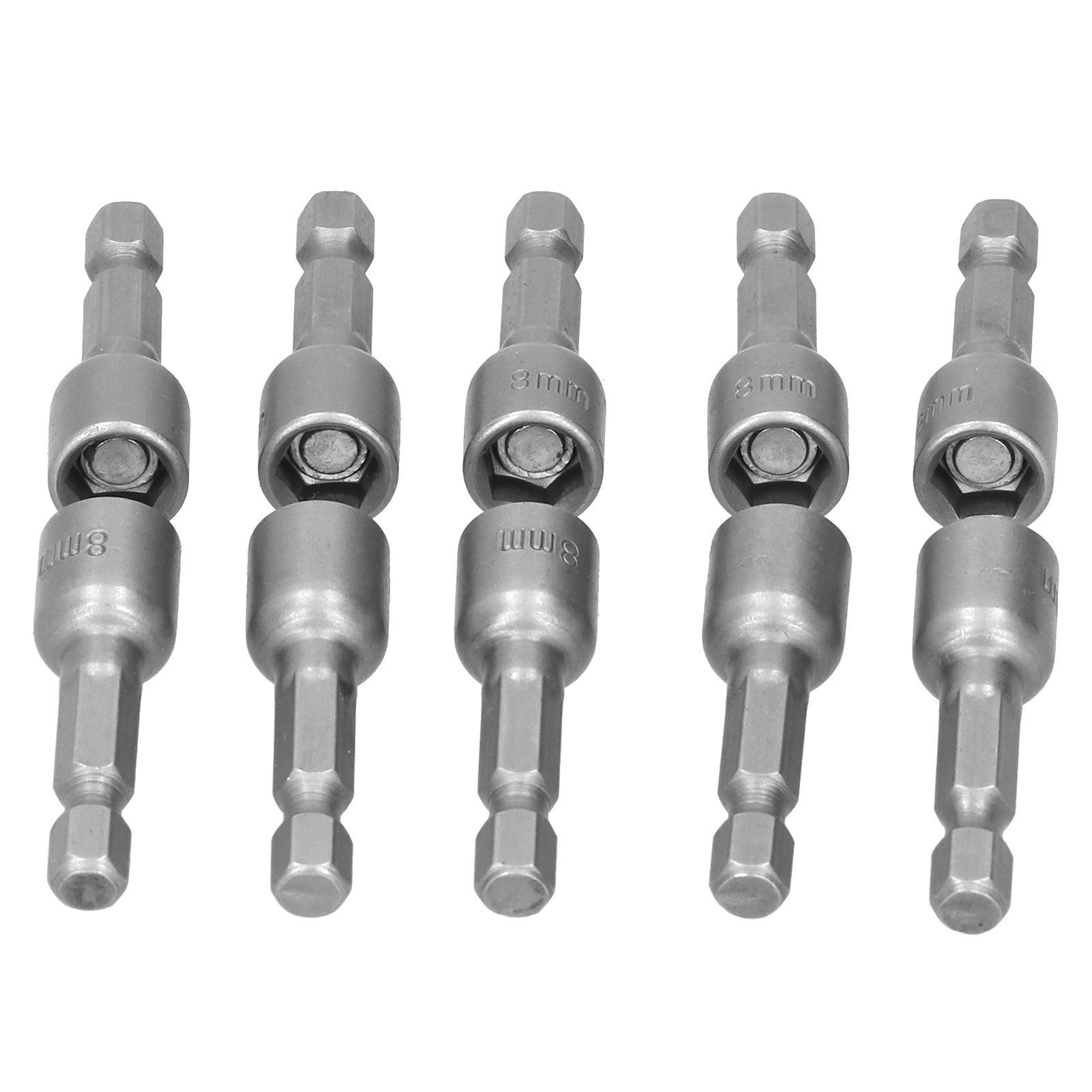Set Mit 10 Sechskant-schraubendreherbits 45x8mm Aus Chrom-vanadium-stahl, Magnetisch, Für Elektrische Schraubendreher