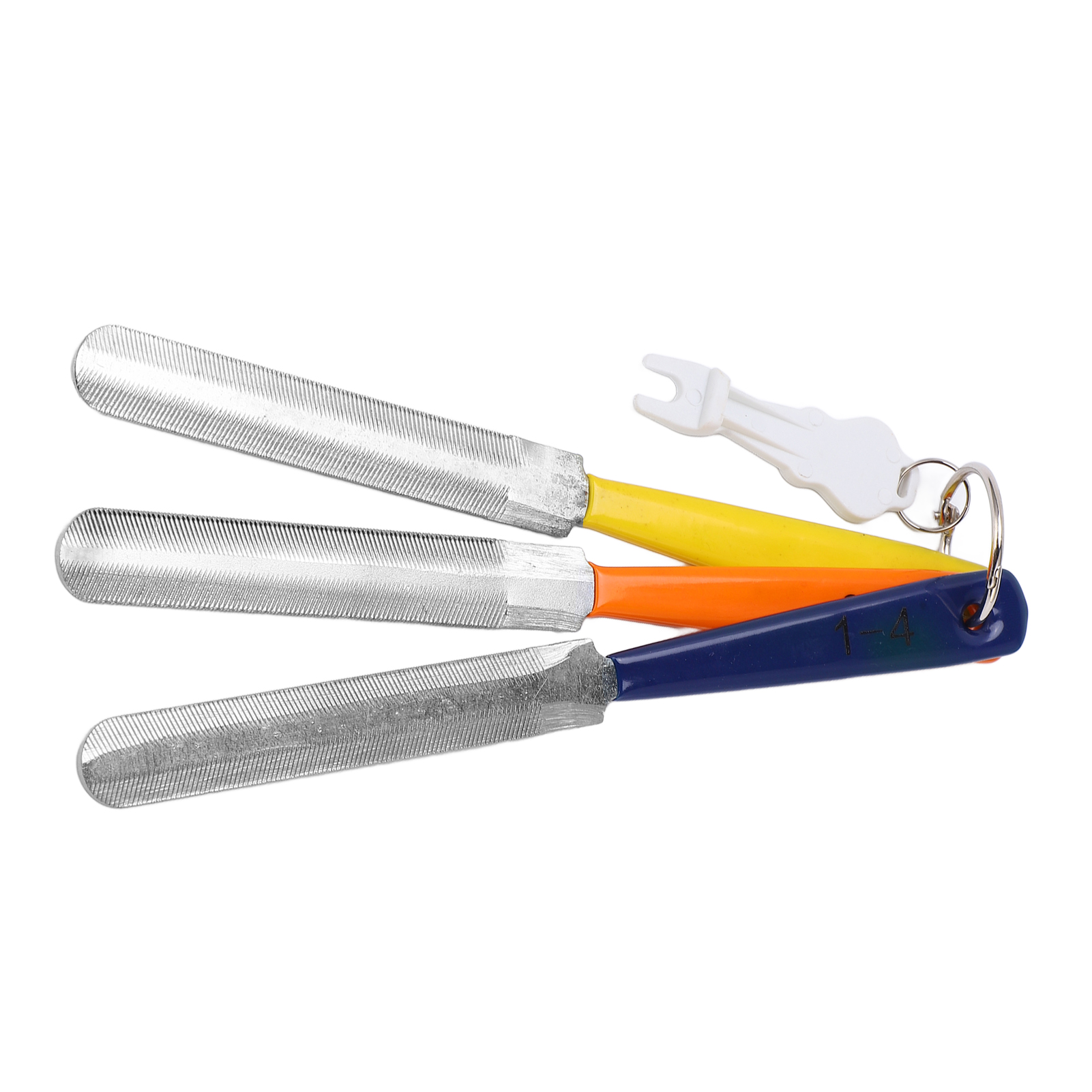 Set Mit 3 Metallnagelfeilen, Konische Schneide, Komfortabler Griff, Doppelseitiges Werkzeug Zum Einfräsen Von Gitarrenrillen