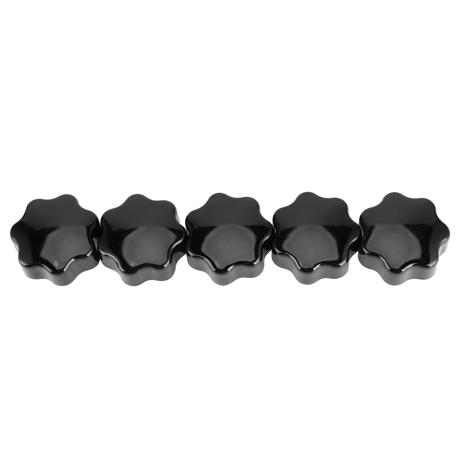 5-teilige Rändelmutter Mit 7-stern-griff Und 10-mm-messingkern Für Industriewerkzeuge (m10x40 Ohne Durchgangsloch)