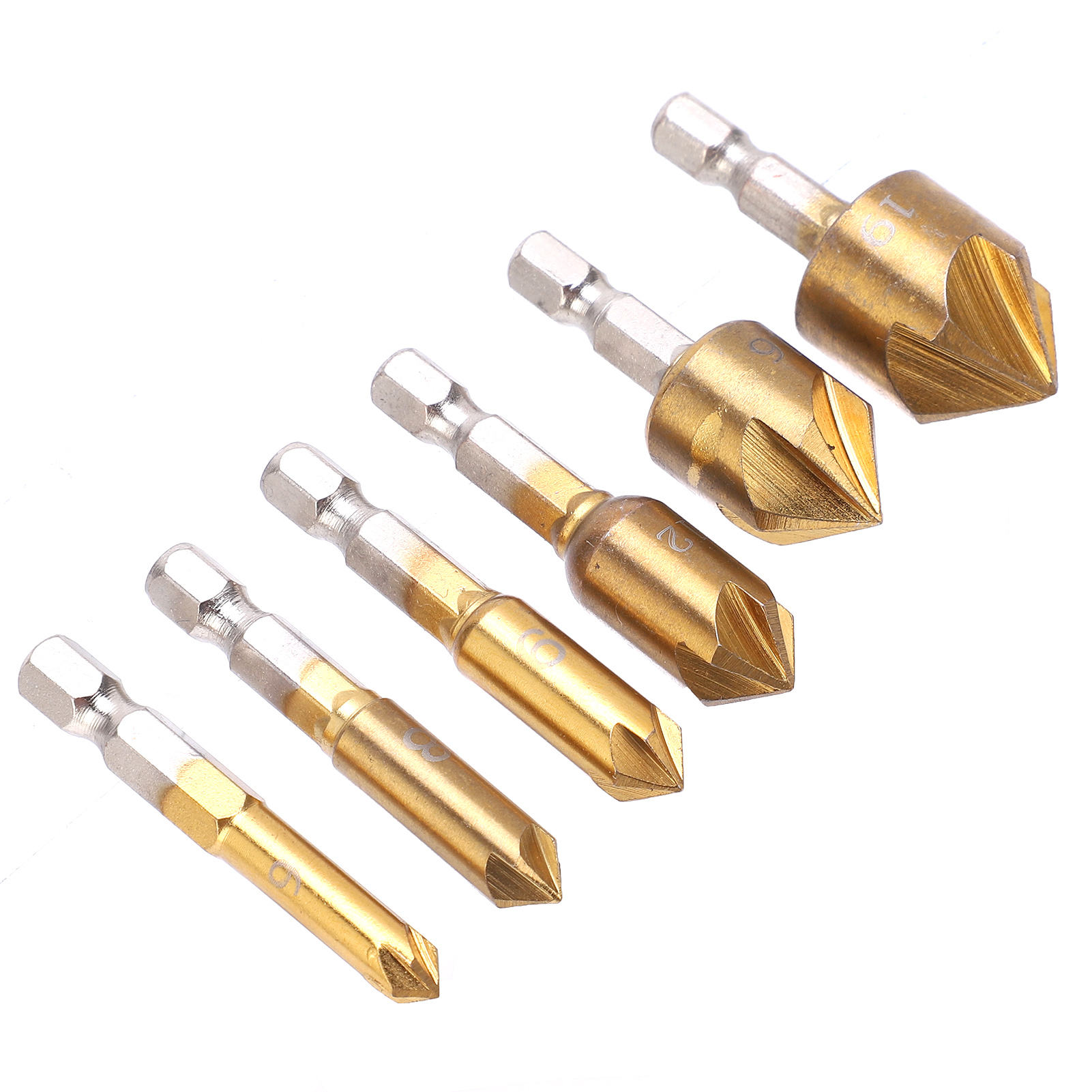 6-teiliges 90°-metall-senkbohrer-set Mit 6-19 Mm Sechskantschaft