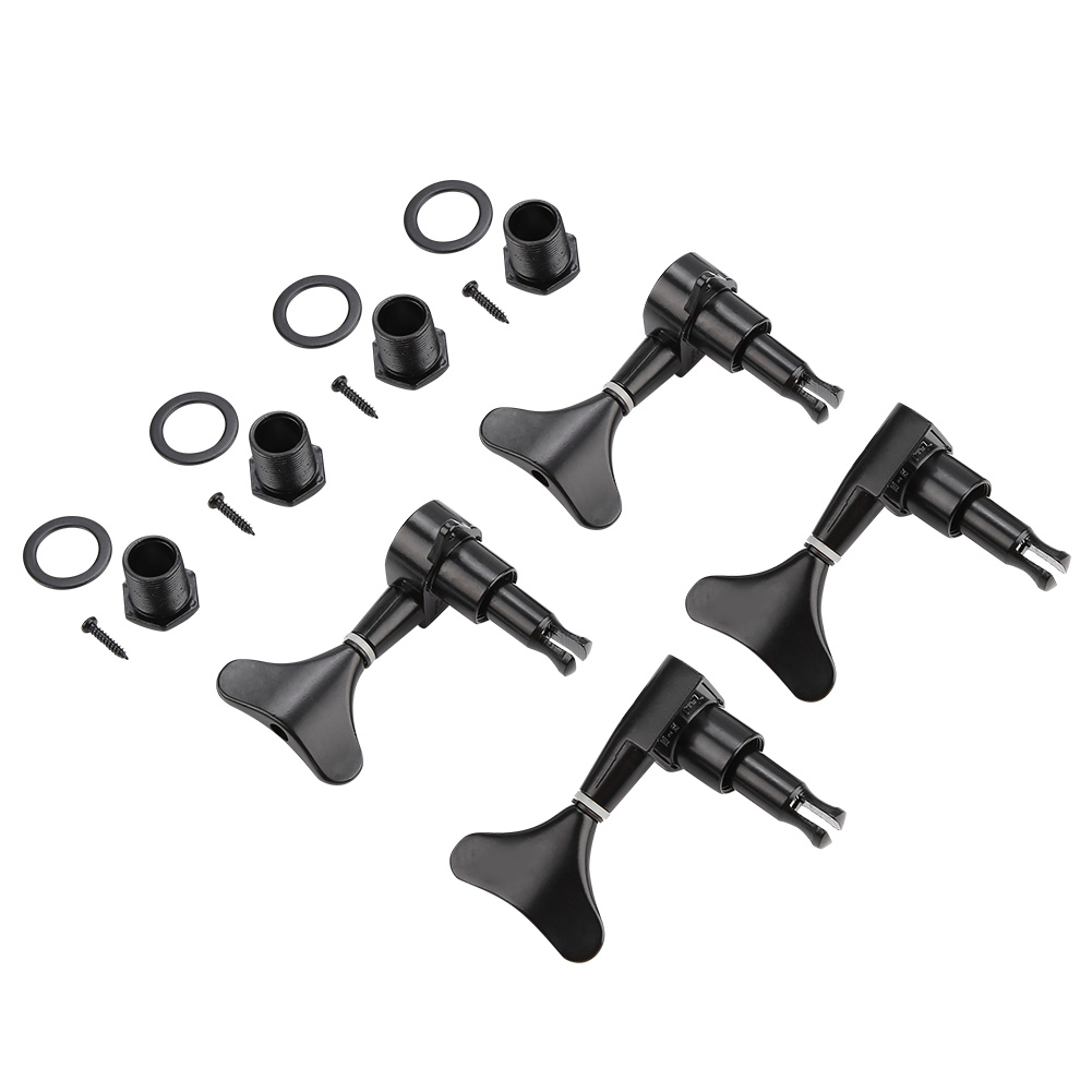 2l2r Fishtail Bass-mechaniken, Gekapselte Knöpfe, Schwarzer Kopf, Bassgitarren-mechaniken, 2l2r