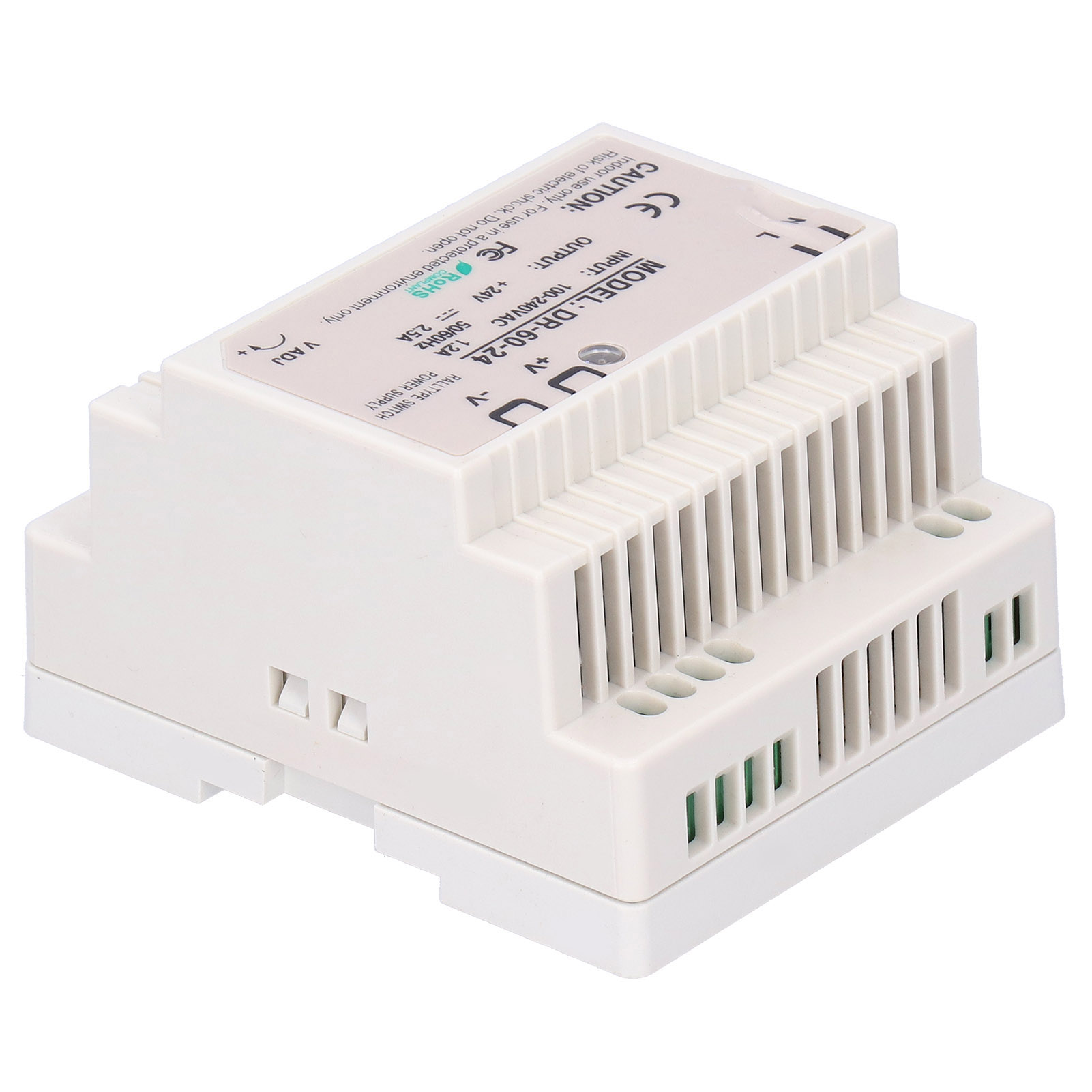 24v 2,5a Din-schienen-netzteil Mit Einstellbarem Led-schalter Für Sicherungskasten Und Schaltschrank Dr-60-24