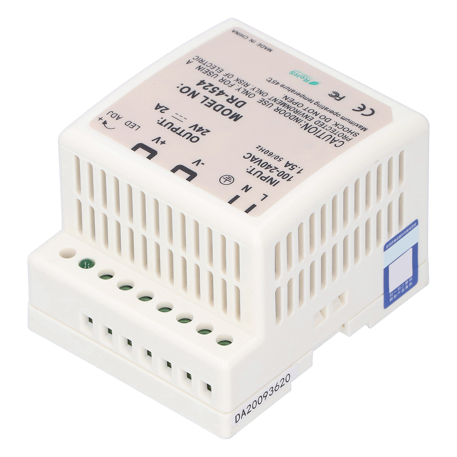 24v 45w Din-schienen-netzteil Mit Led-variablenregler Für Schaltschränke