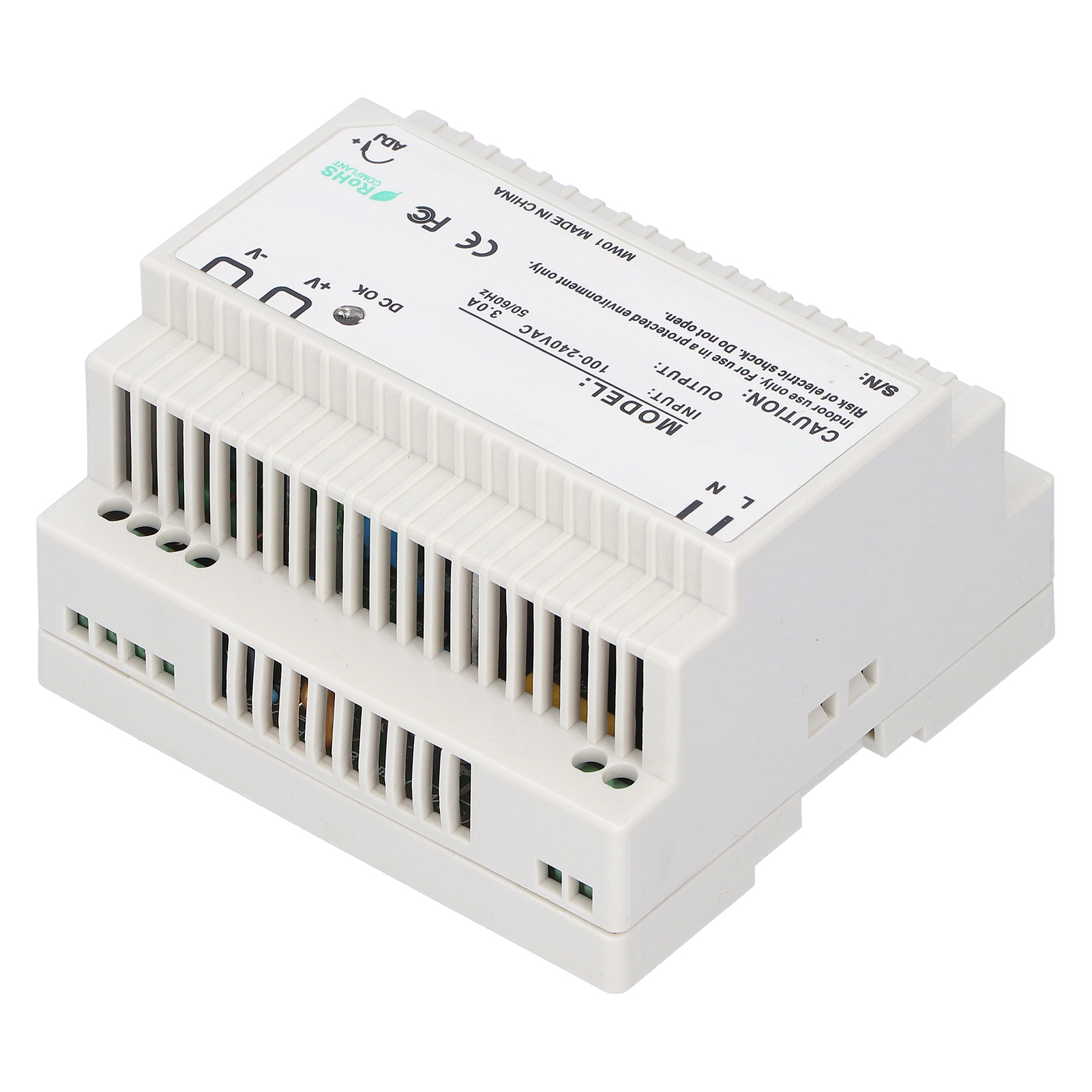 Dr-100-24 Din-schienen-schaltnetzteil, 24 V Einstellbare Spannung Für Leds Und Niederspannungsgeräte