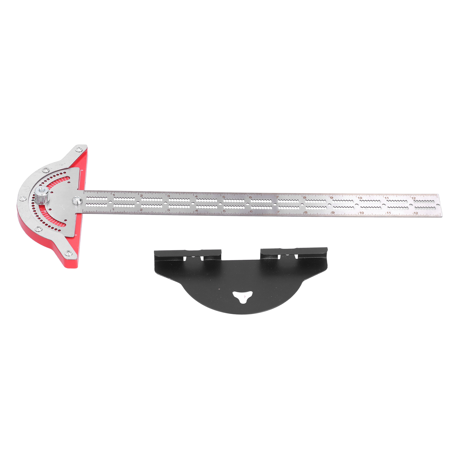 Hochpräziser, Verstellbarer T-förmiger Gehrungswinkelmesser 0°-70°, Edelstahl-winkelmesser Mit Sägezähnen Für Schreiner (38 Cm)