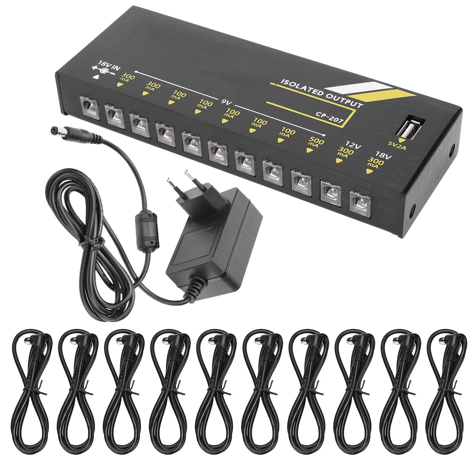 Gitarren-netzteil Mit 10 Ausgängen, 18-watt-metal-effektpedal, Instrumentenzubehör