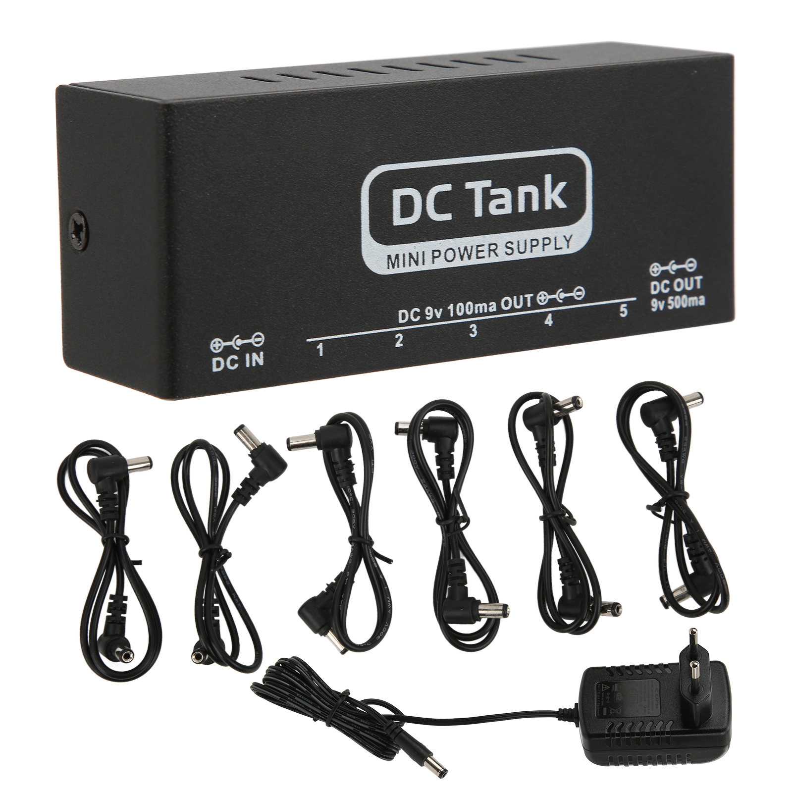 6-fach Isoliertes Metall-fußpedal-netzteil, Schwarz, Elektrisches Gerät Mit Kabel Für Gitarren, 100–240 V, Eu-stecker