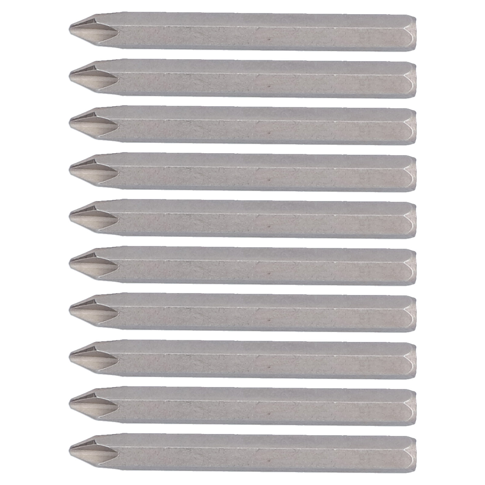 Set Mit 10 Magnetischen Phillips-schraubendreherbits Aus S2-stahl, 5/16-zoll-sechskantschaft, Industriezubehör