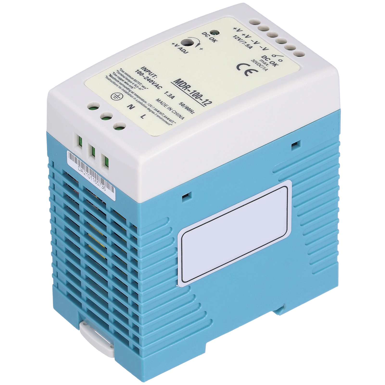 Berm Din-schienen-schaltnetzteil 100 W 12 V 7,5 A Mdr-100-12 Eingangsspannung 100–240 V Ac