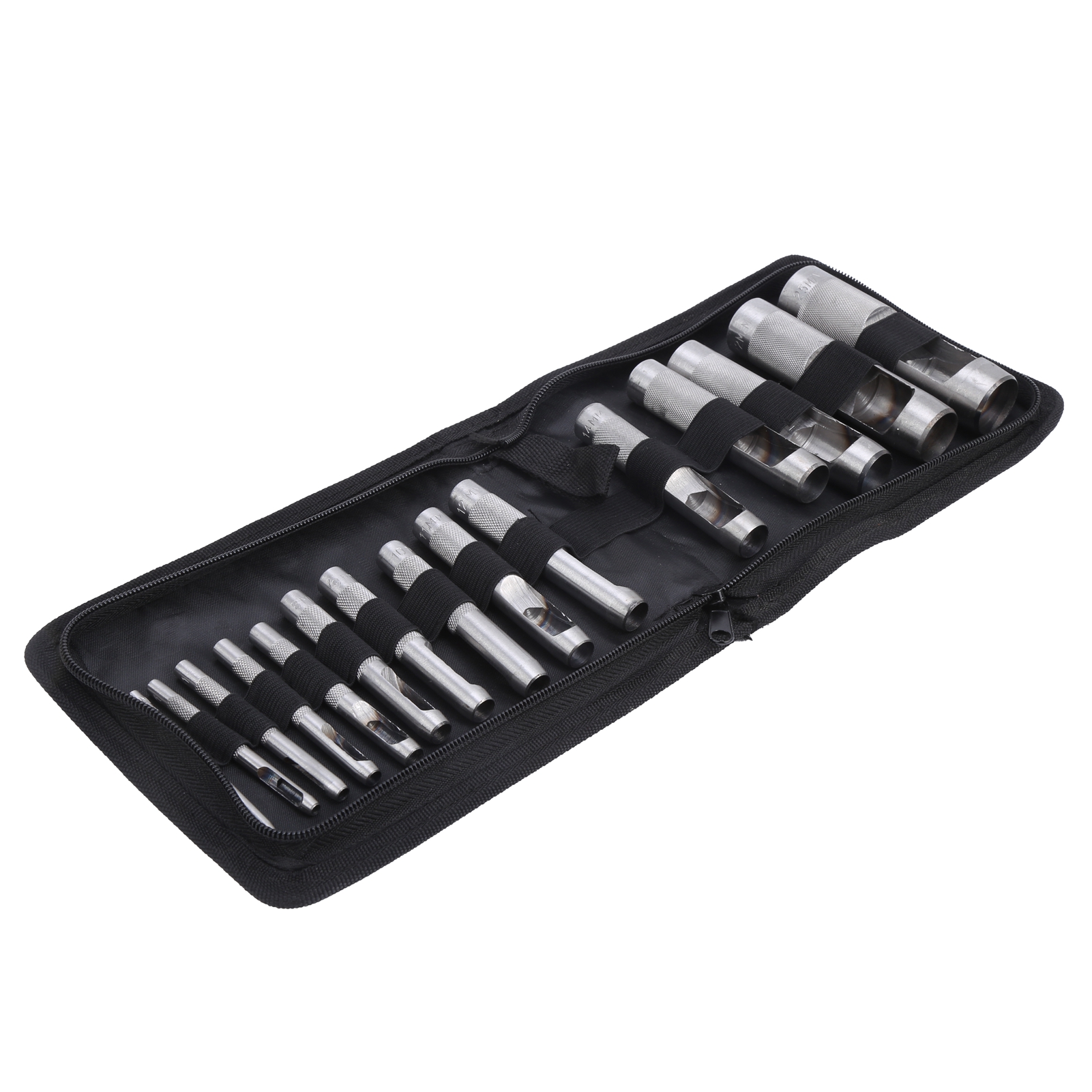 Set Mit 15 Lochzangen Aus Kohlenstoffstahl Für Ledergürtel, Handbohrer, Nagelstanze 3–25 Mm