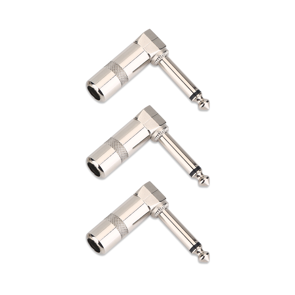 3-teiliges Langes Mikrofon-audiokabel, 6,3-mm-klinkenstecker Auf 6,35-mm-winkelstecker (stecker)