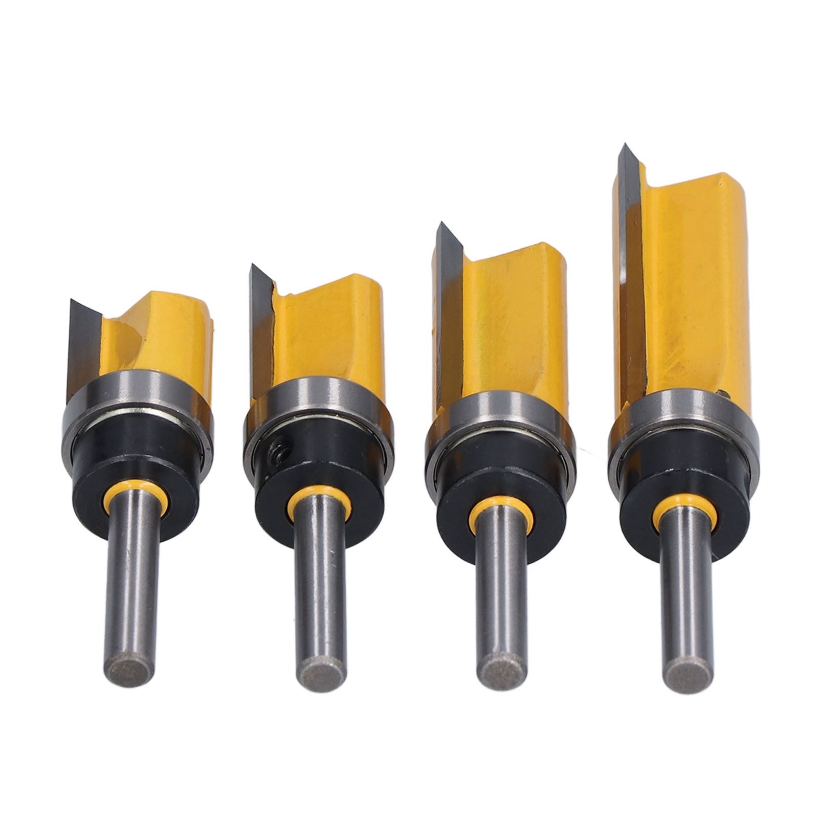 4-teiliger Bündigfräser, Gerader Schnitt Mit Anlaufring, 19 Mm Durchmesser, 6,35 Mm Schaft