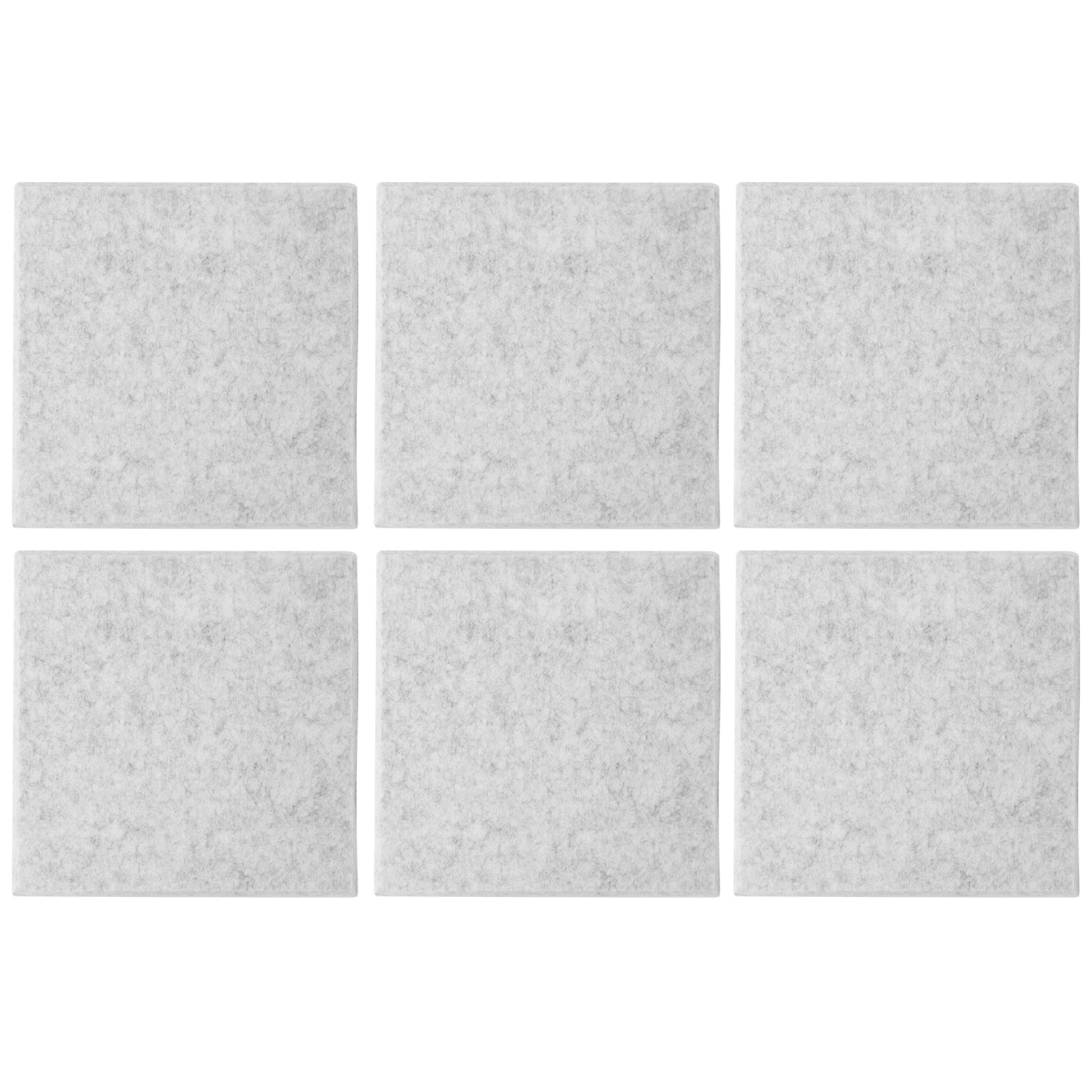 6-teiliges Akustikpaneel Aus Polyesterfaser, Schalldämmung, Schallschutz, Schwer Entflammbar, Absorbierender Schaumstoff (silbergrau)