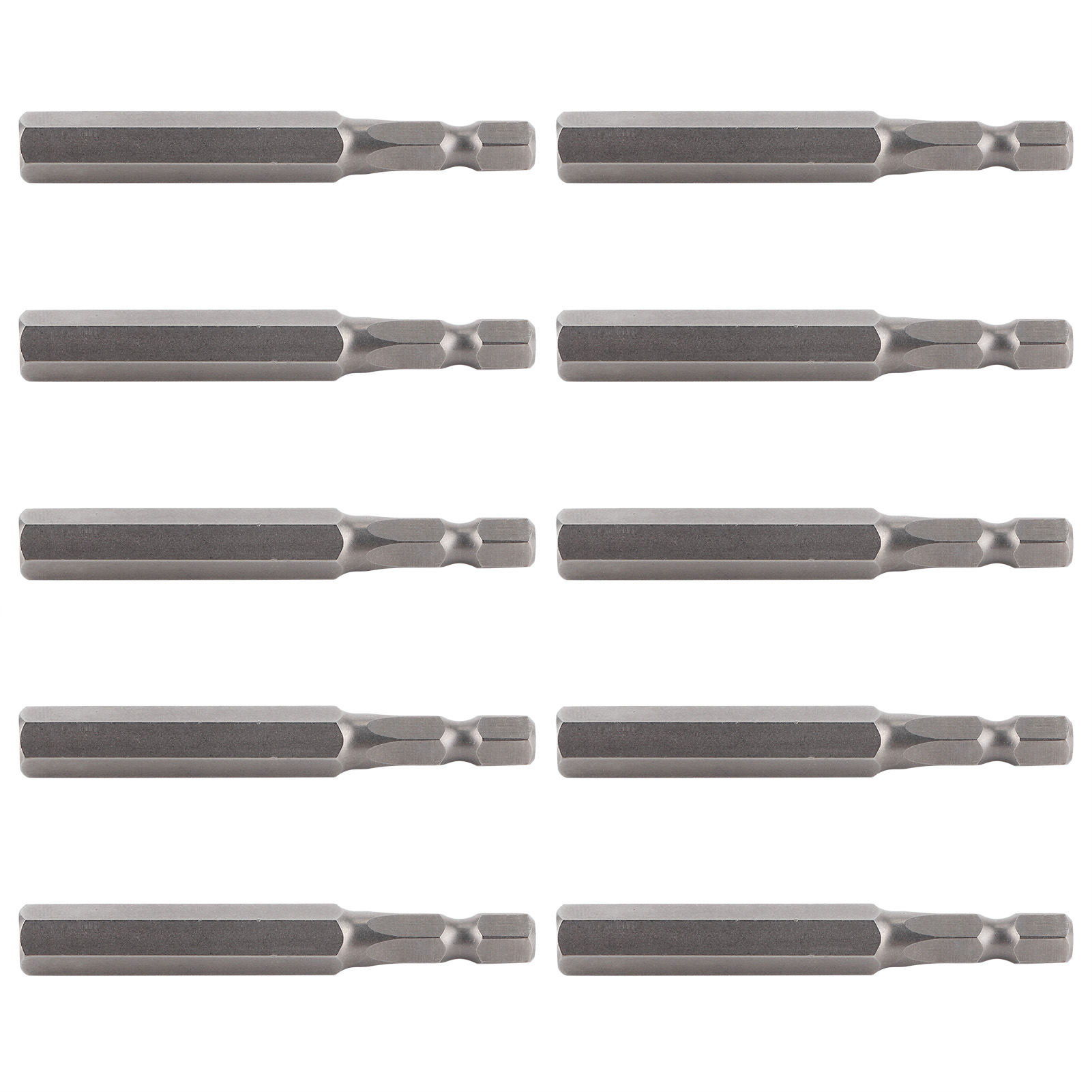 Set Mit 10 Magnetischen Schraubendreherbits, 8 Mm, Sechskant, Gehärteter Stahl, Handwerkzeug S1/4 65 Mm