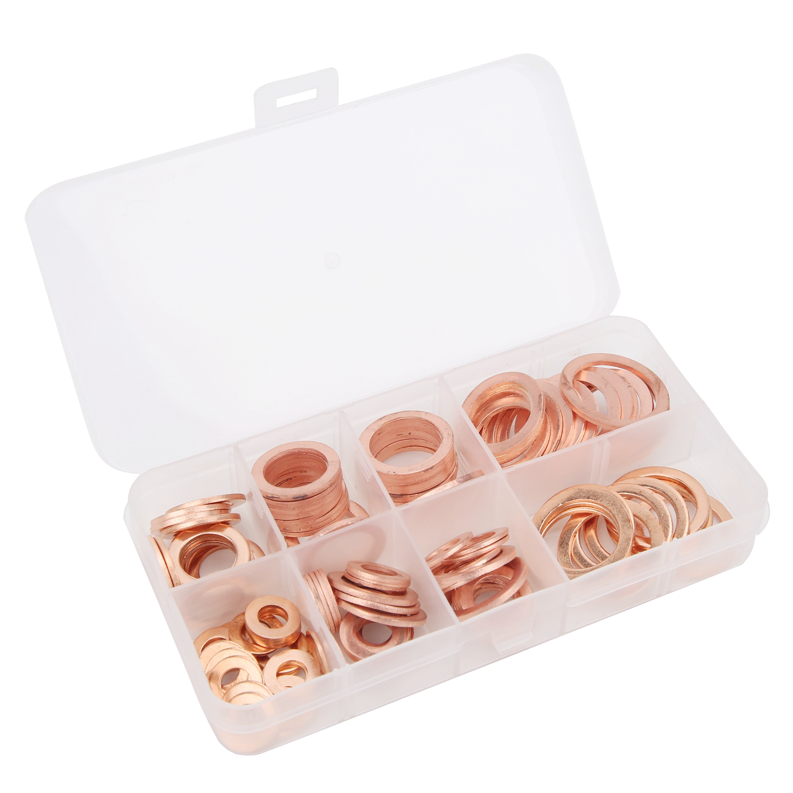 Set Mit 120 Professionellen Unterlegscheiben Aus Rotem Kupfer, Metalldichtungen, Befestigungsmaterial Und Hardware-teilen
