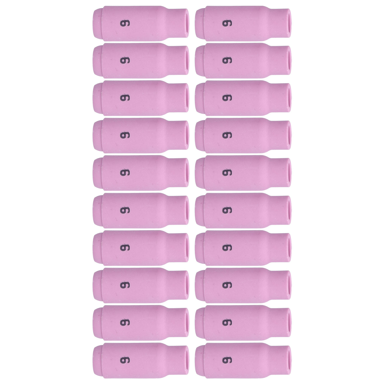 20 Stück 10n48 6 Wig-aluminiumoxid-gaslinsen-keramikbecherdüse Für Wig-schweißgerätezubehör