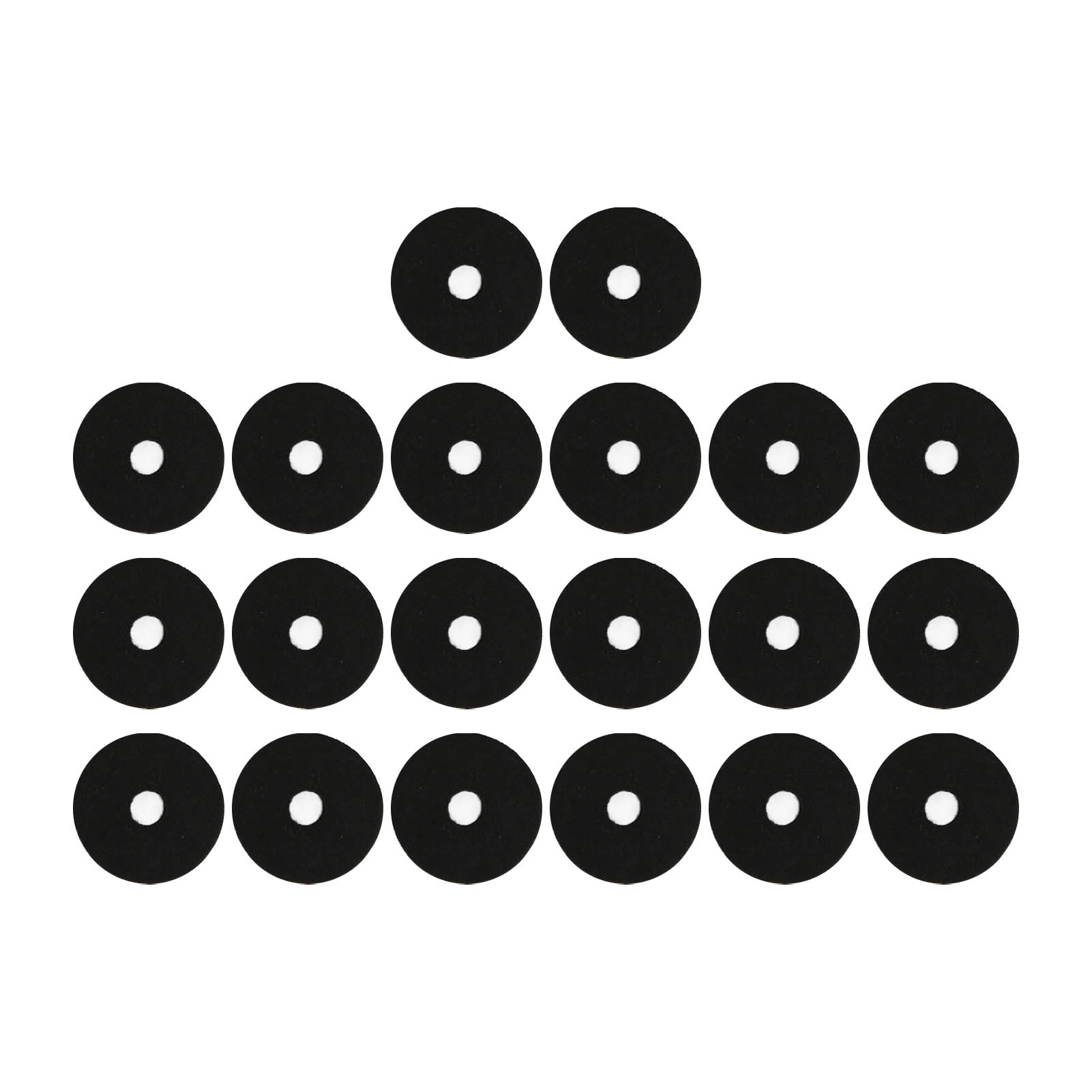 Set Mit 20 Filz-beckenscheiben, Schlagzeugzubehör, Rutschfest, 4 Cm, Schwarz