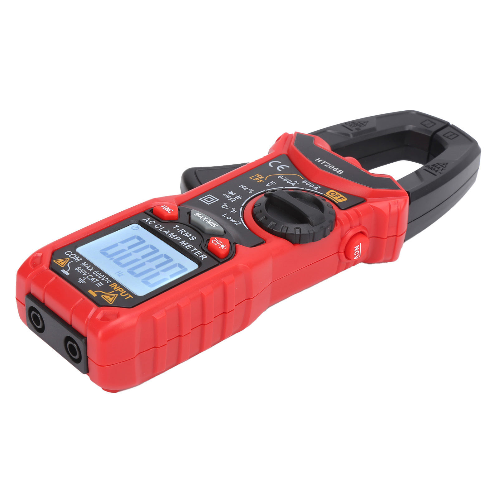 Ht206b 600v 600a Stromzange, Multifunktions-digitalmultimeter, Strom- Und Spannungsprüfer Für Den Außenbereich