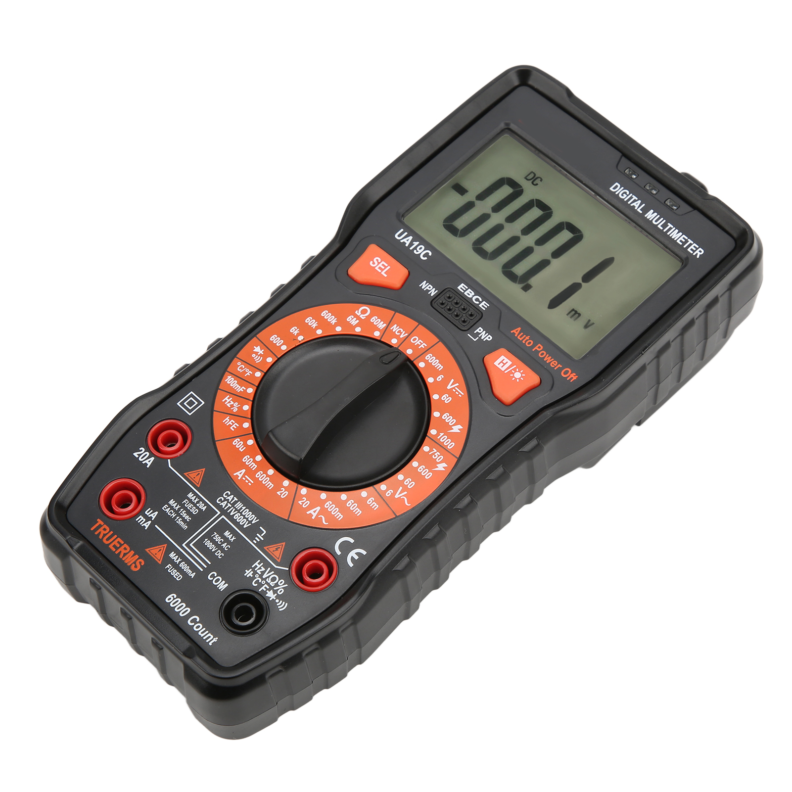 Ua19c 20a/1000v Lcd-digitalmultimeter, Hohe Präzision Mit Akustischem Signalgeber, Tragbares Multifunktionsgerät Für Zuhause Und Werkstatt