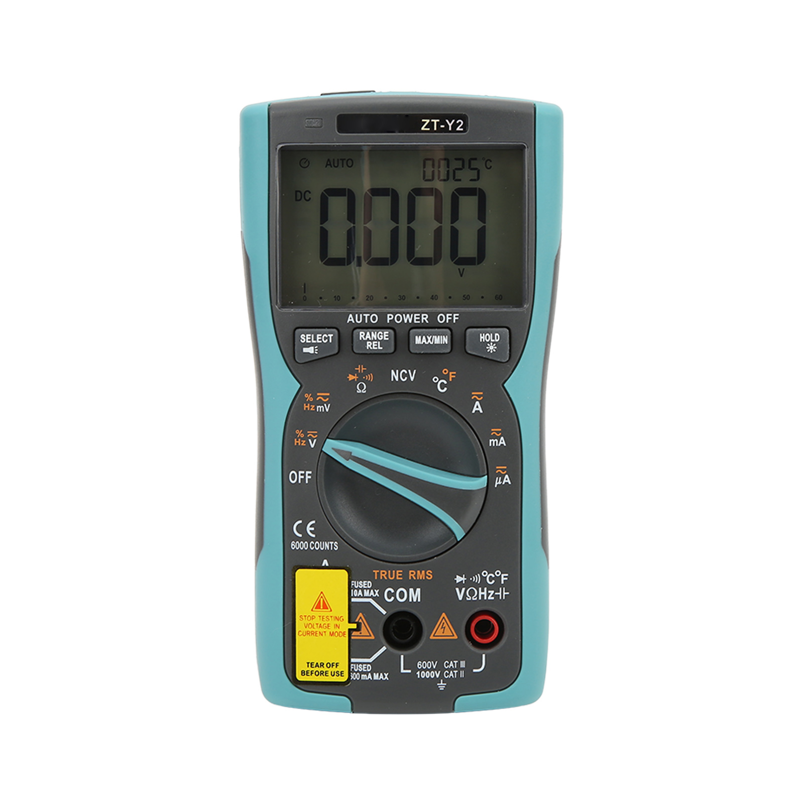Zt-y2 Digitalmultimeter, Automatisches Messbereichsmessgerät Zur Messung Von Spannung, Strom, Widerstand Und Kapazität, Präzises Elektrisches Diagnosegerät.