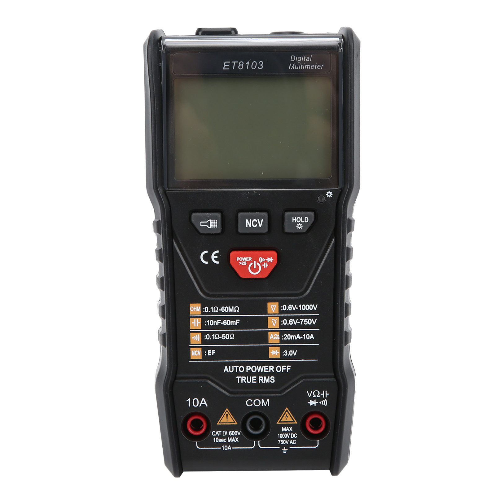 Et8103 Smart-multimeter Mit Hintergrundbeleuchtetem Lcd-bildschirm, Tragbarer Digitaler Spannungsprüfer Für Den Außeneinsatz