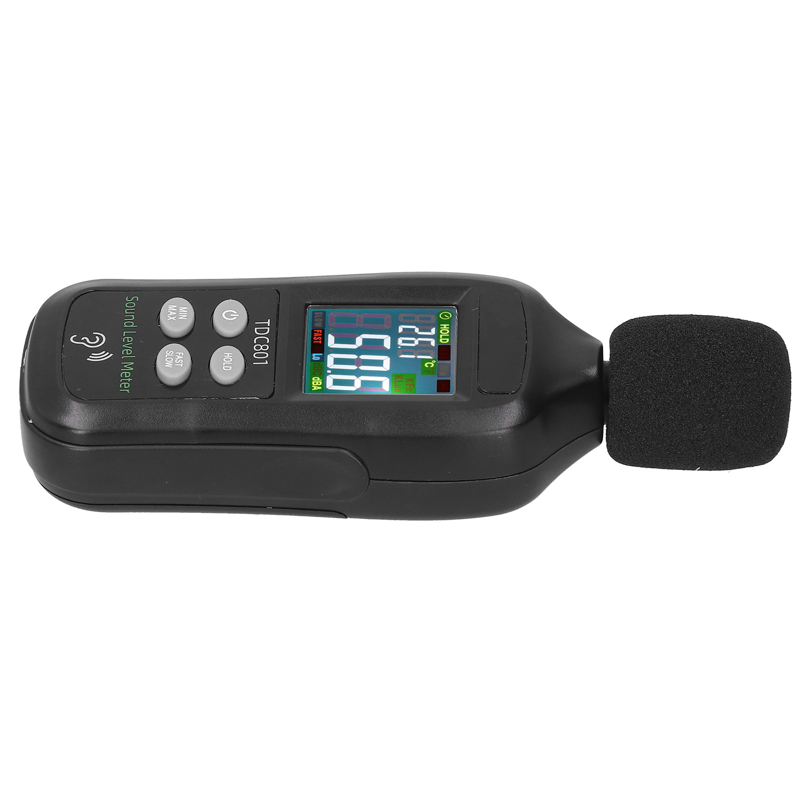 Tdc801 Geräuschdetektor, 35–135 Db Lcd-digital-schallpegelmesser, Tragbarer Geräuschpegelmonitor