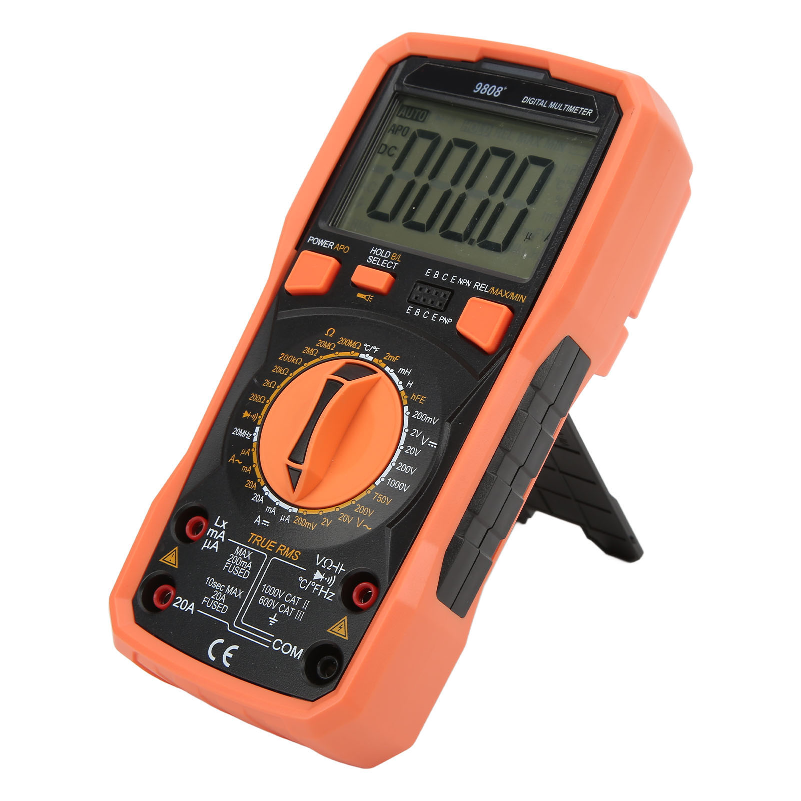 Hochpräzises Digitales Multimeter 9808+, Multifunktionales Elektrisches Prüfgerät, Misst Wechsel-/gleichspannung, Strom Und Kapazität.