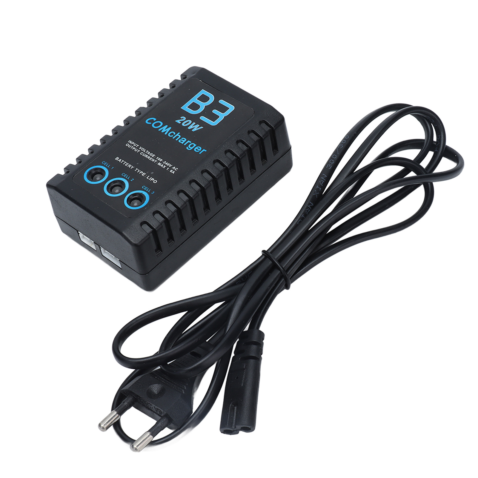 B3eu Balancer-ladegerät Für 2-3s Lithium-polymer-modellflugzeugakkus, 7,4 V/11,1 V, 20 W, 1,6 A, 100–240 V Stecker