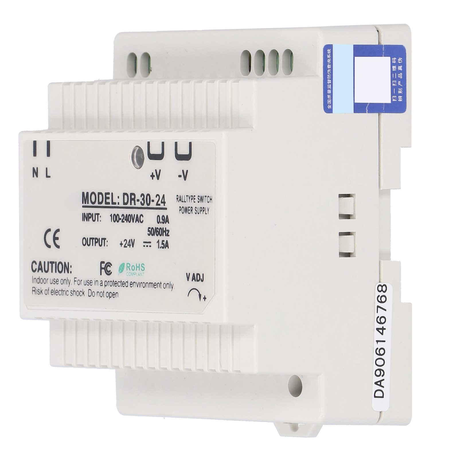 Dr-30-24 Din-schienen-netzteil, 30 W 24 V Einstellbarer Led-transformator Für Schaltschränke