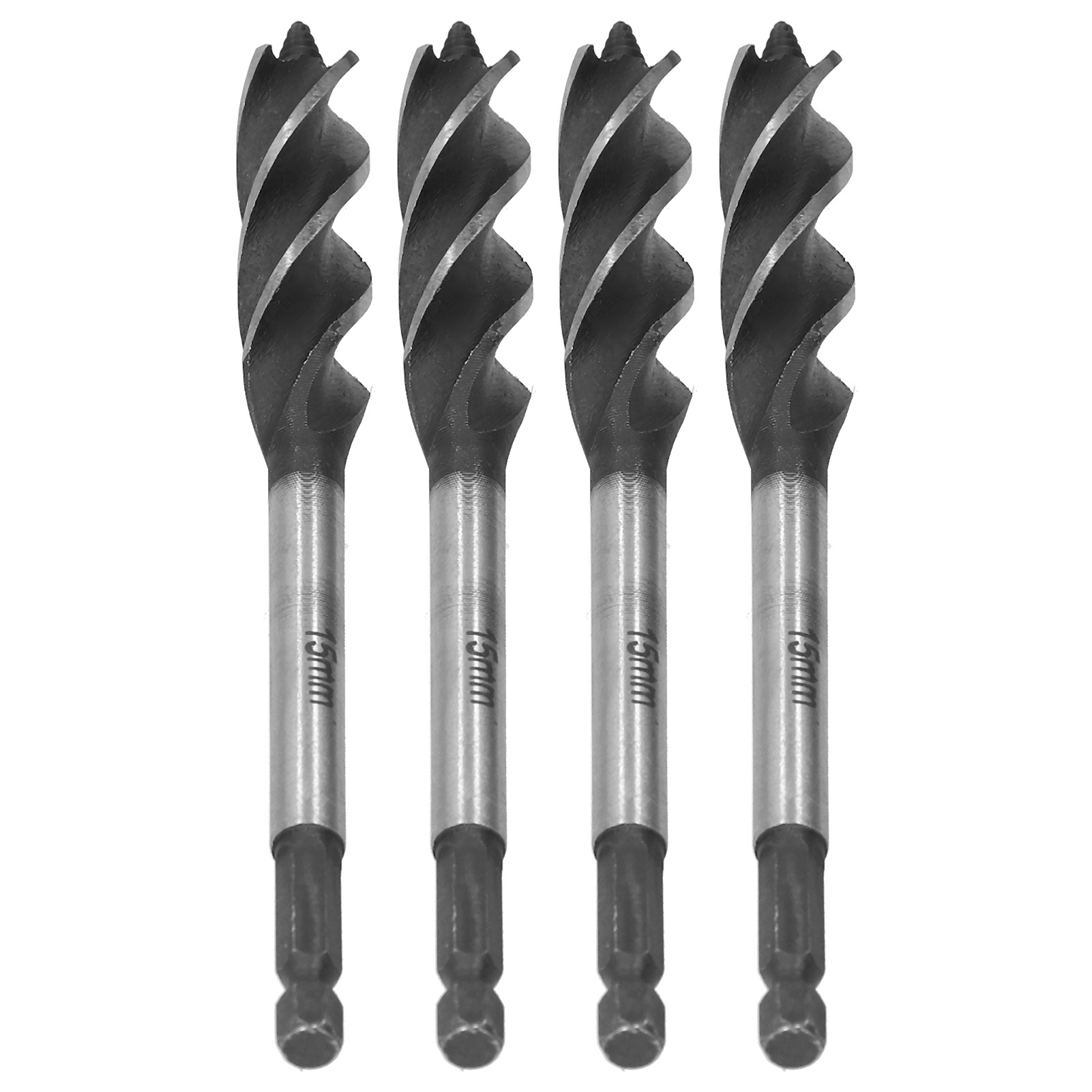 Set Mit 4 Lochsägen Für Holz Und Metall, 4 Schneiden, Sechskantschaft, 15 Mm Schneidwerkzeug