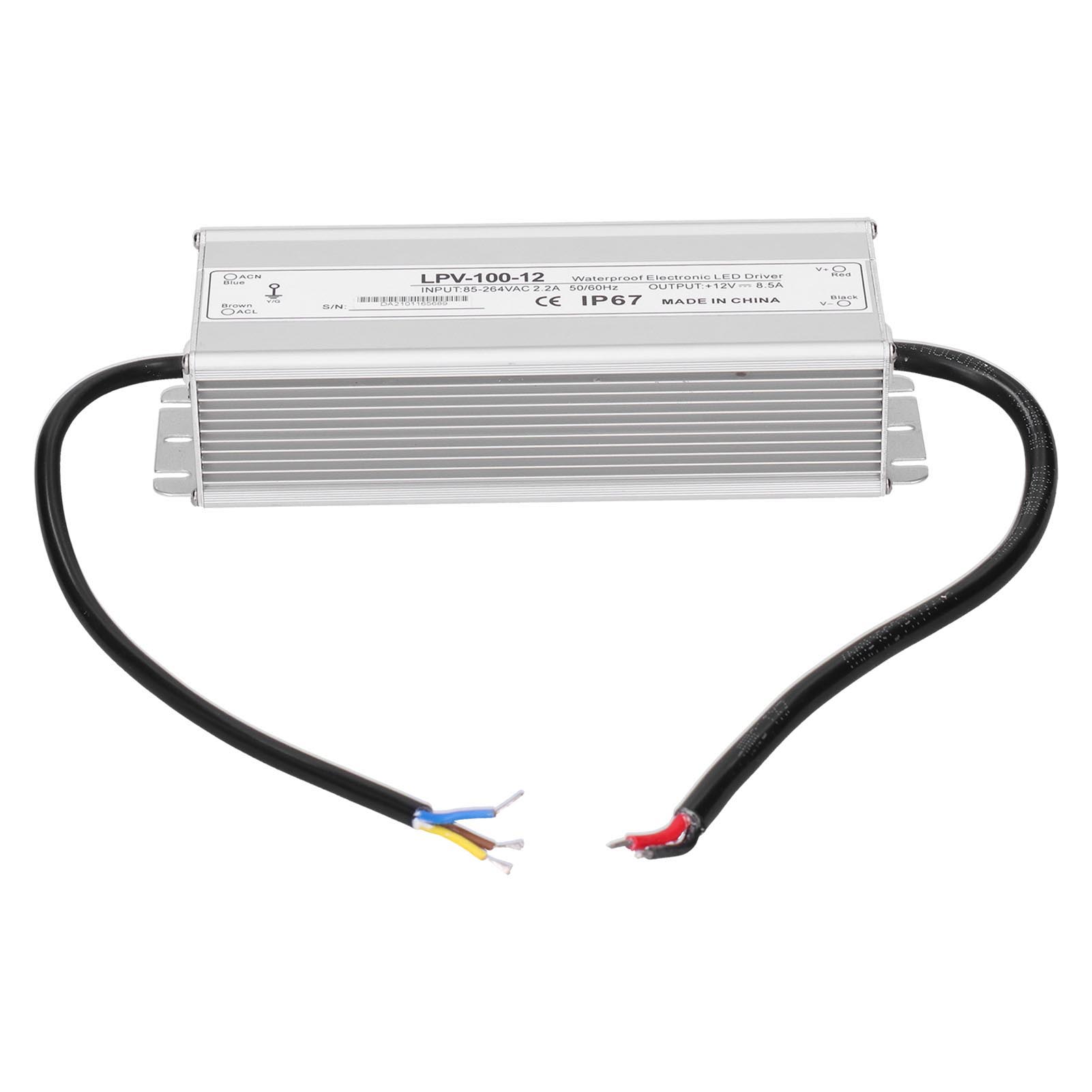 Wasserdichtes 100-w-led-netzteil, Elektronischer Treibertransformator Lpv-100-12, 12 V Dc