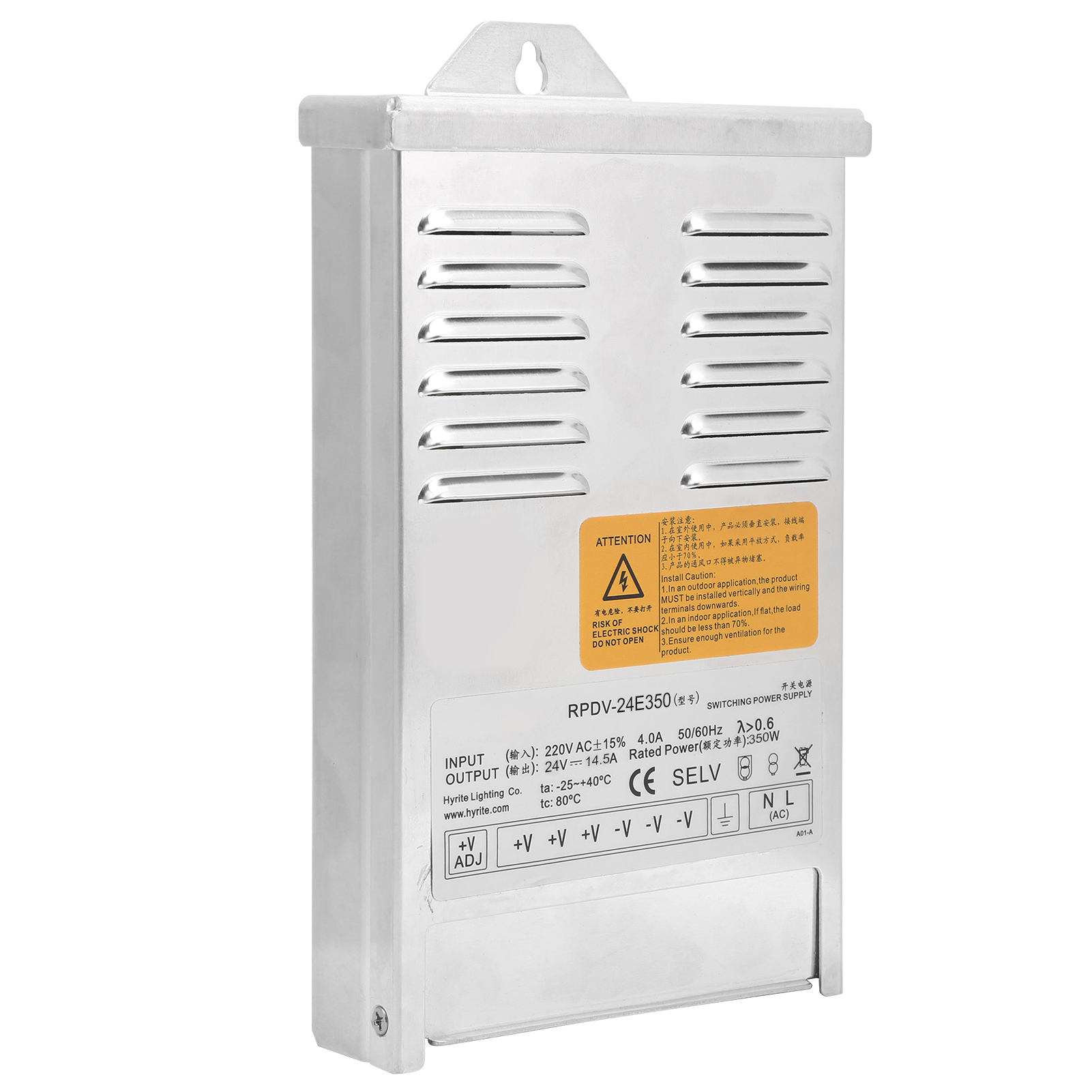 Wasserdichtes 24v 350w Led-netzteil Rpdv-24e350 Für Werbeschilder Und Außenbeleuchtung