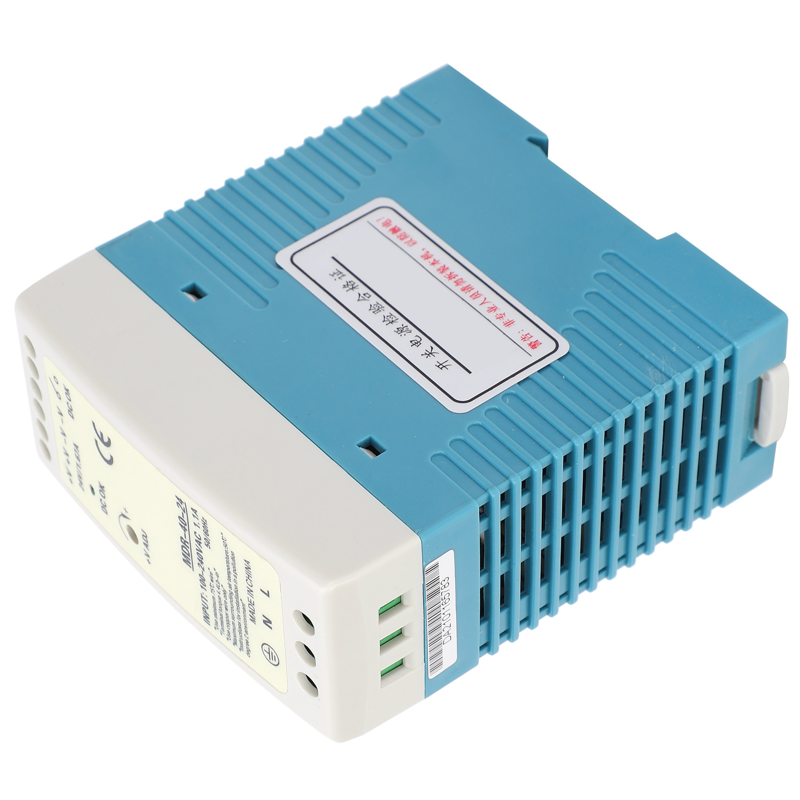 Industrielles Schaltnetzteil 24v 40w, Din-schiene Mdr-40-24, 100-240vac Eingang, Ein Ausgang, 1 Stück.