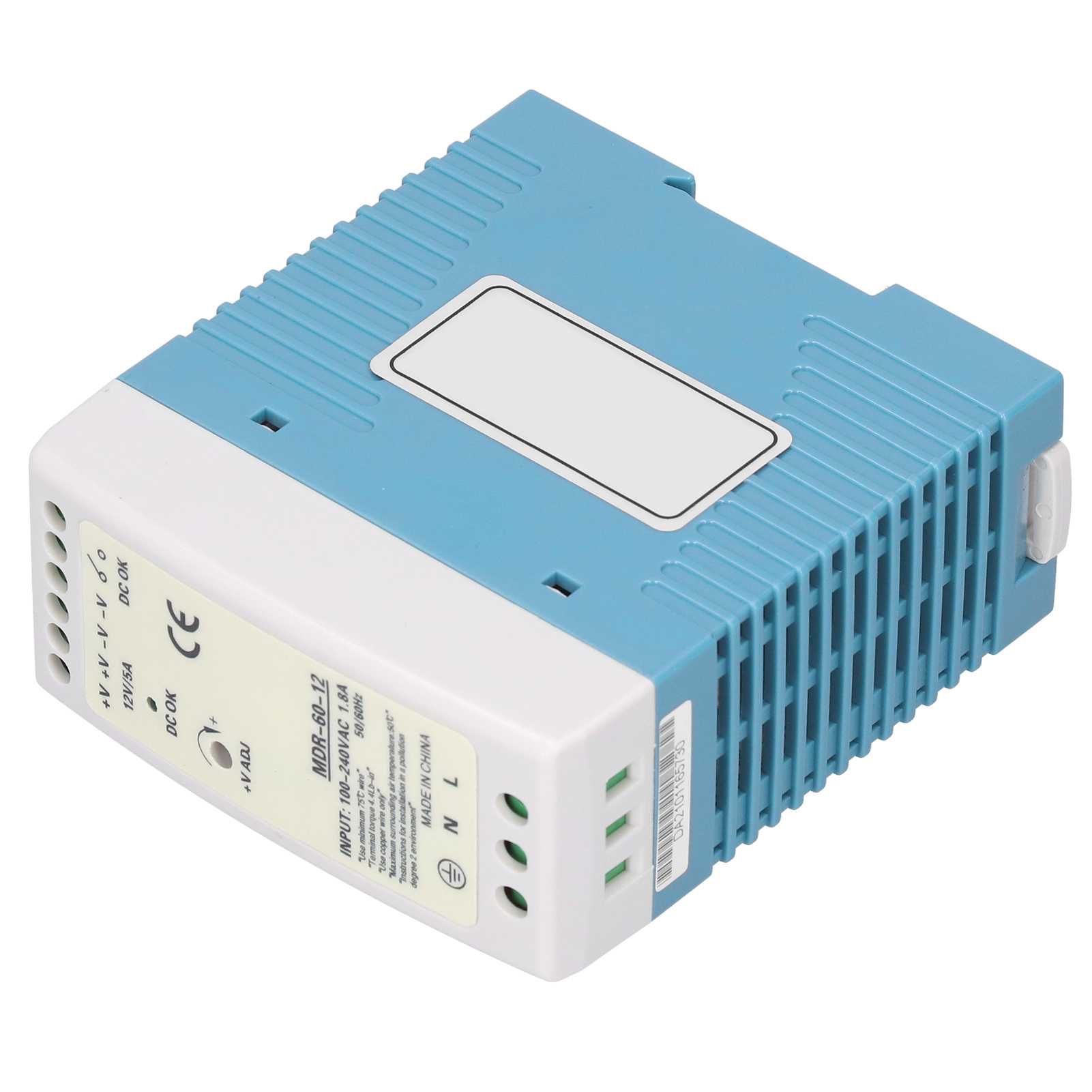 Mdr-60-12 60w 12v 5a Netzteil, Ultraflache Din-schiene, Abs-gehäuse, Industrietauglich, Schalttransformator