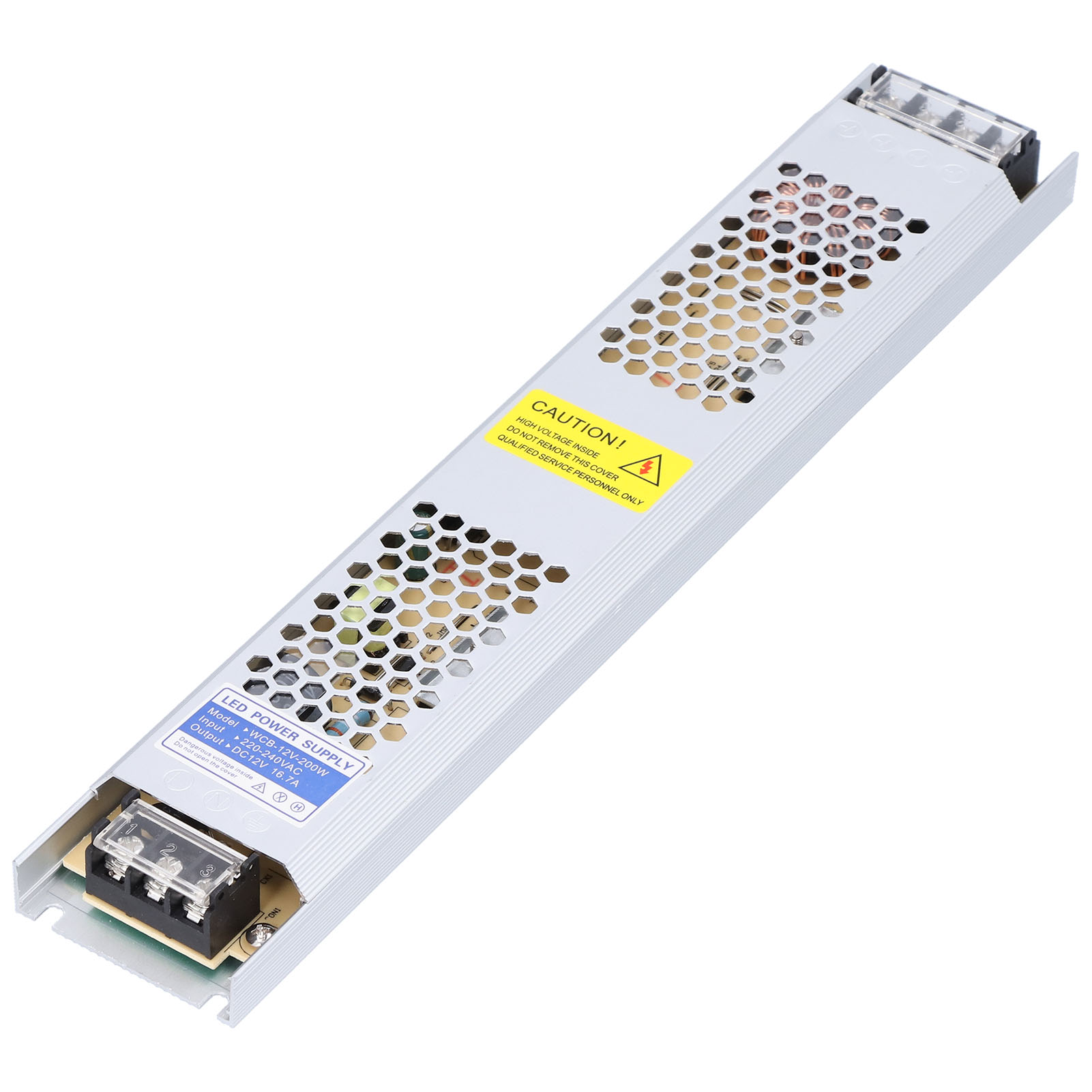 Ultradünnes 12v 200w Led-netzteil, 310x55x24mm, Transformator Für Led-streifen, Aluminiumgehäuse, Schmaler Treiber