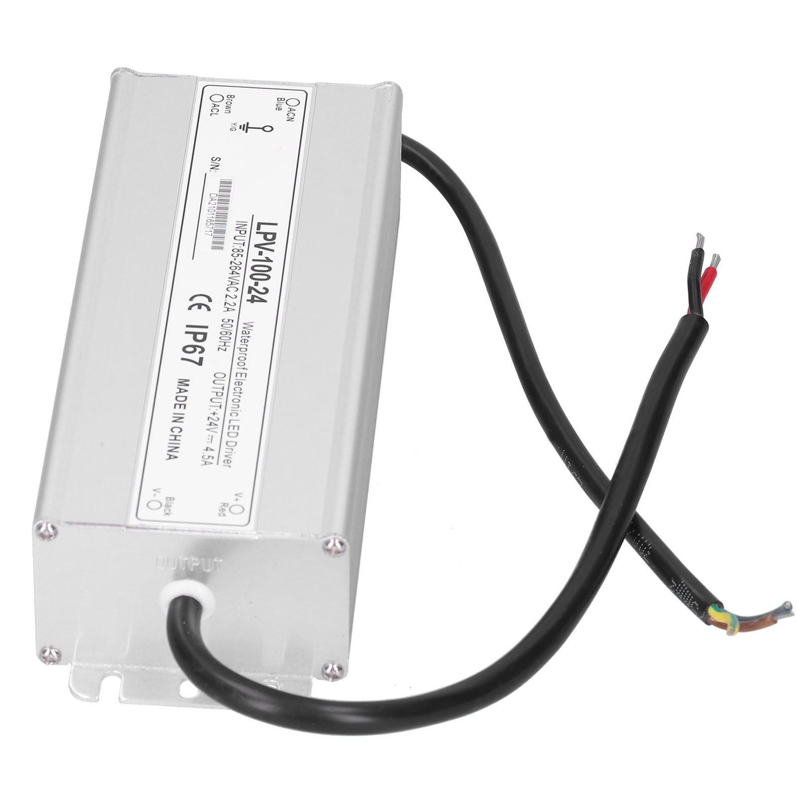 Wasserdichtes Led-treiber-schaltnetzteil 24v 100w Lpv-100-24 Ip67