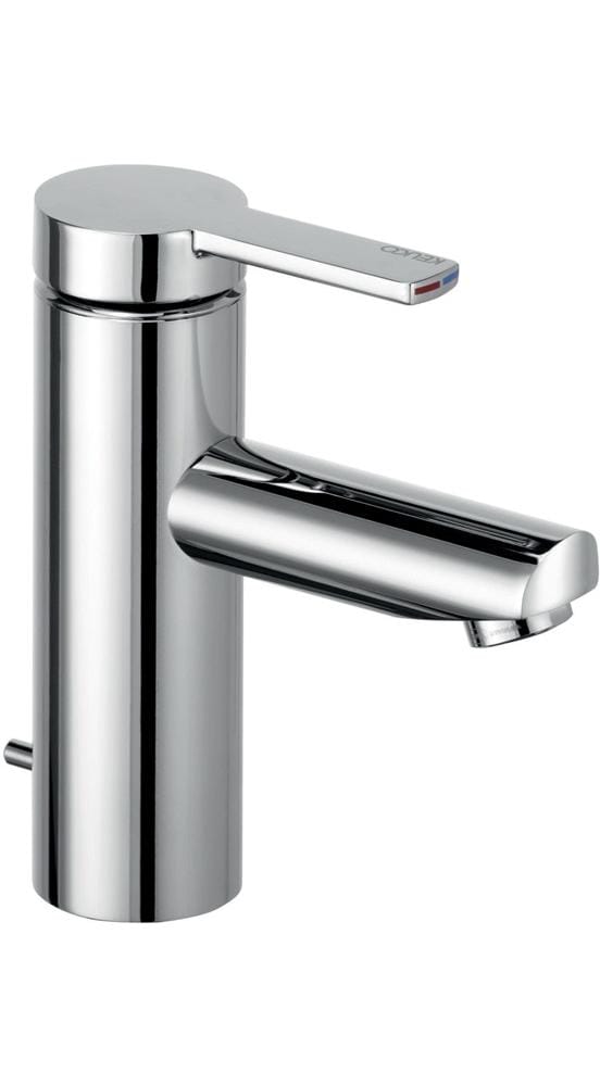 Keuco Waschtisch-Einhebelmischer Plan blue Aluminium-finish, mit Ablaufgarnitur