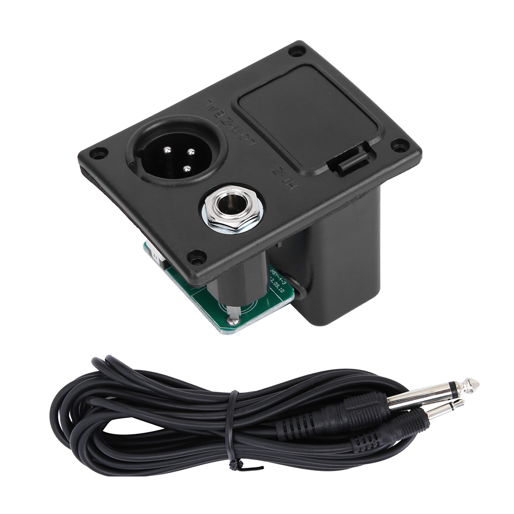 Rauscharmes Kupfergitarrenkabel Mit Verstärkerbuchse Und 9v-batteriefachdeckel Für Aktiven Eq-tonabnehmer