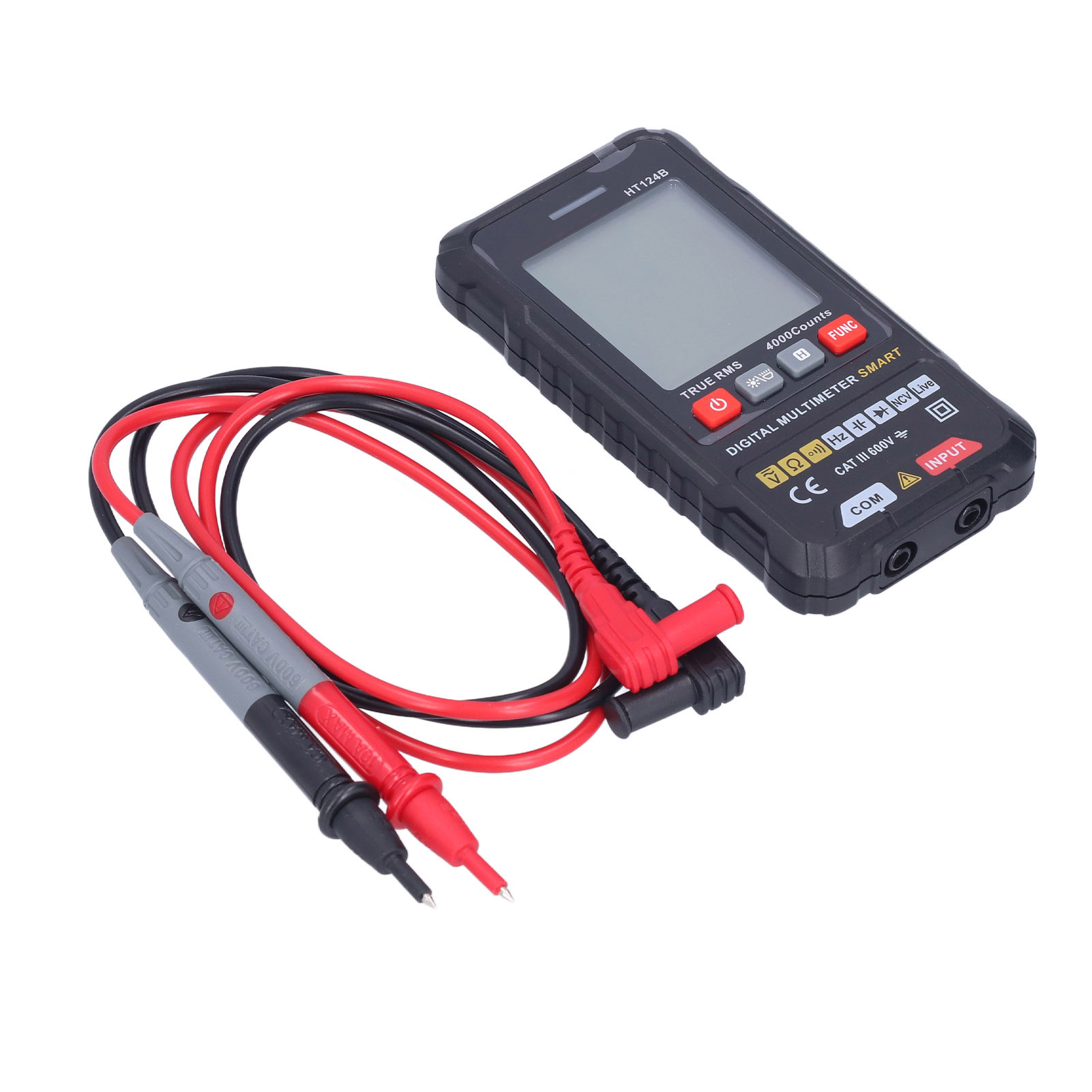 Ht124b Digitales Multimeter Mit Automatischer Bereichswahl, Hochpräzise, Tragbares True-rms-multimeter, Intelligenter Tester Für Spannung, Widerstand Und Kapazität