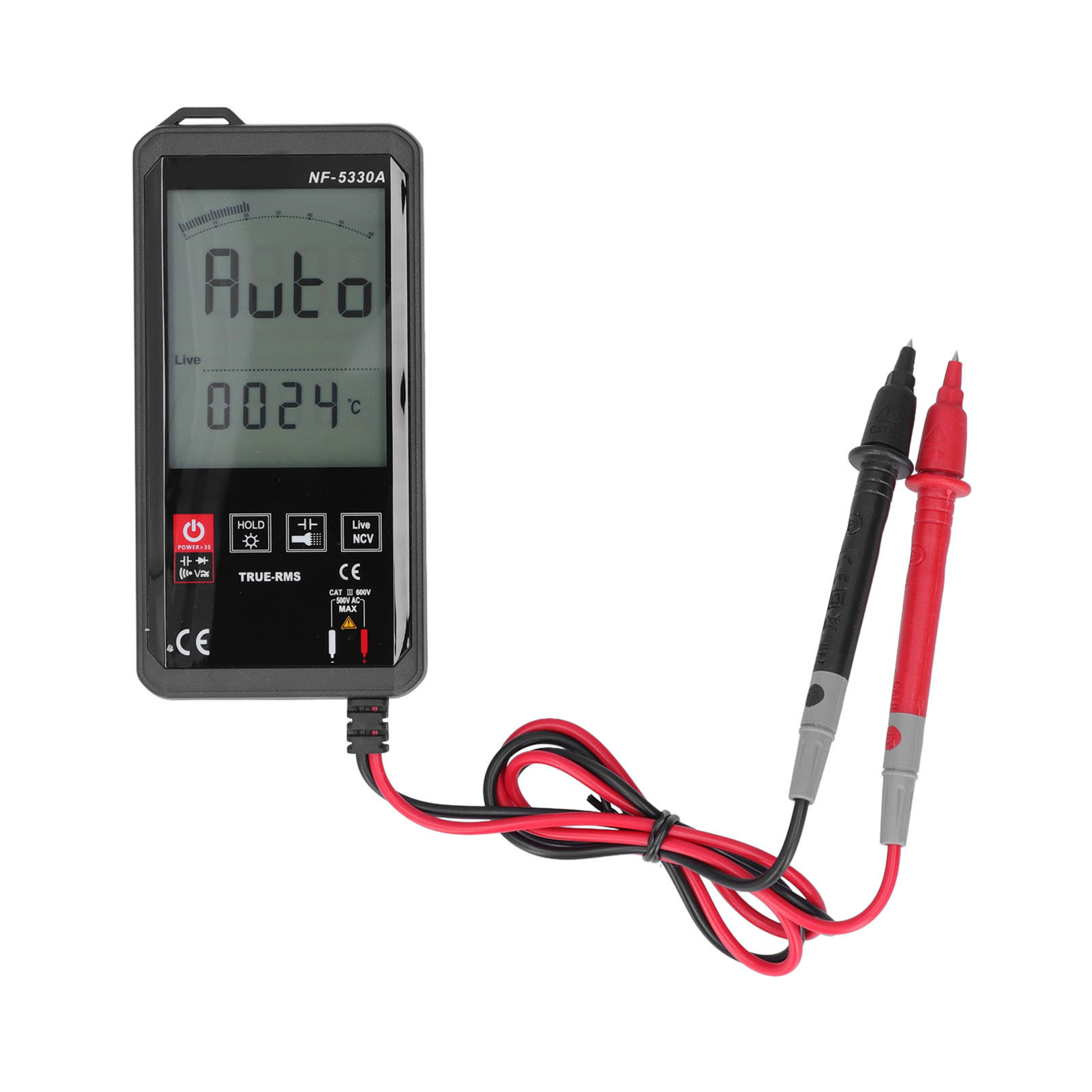 Nf-5330a Digitalmultimeter Mit Großem Display, Empfindlicher Messspitze, Dualmodus Und Taschenlampe