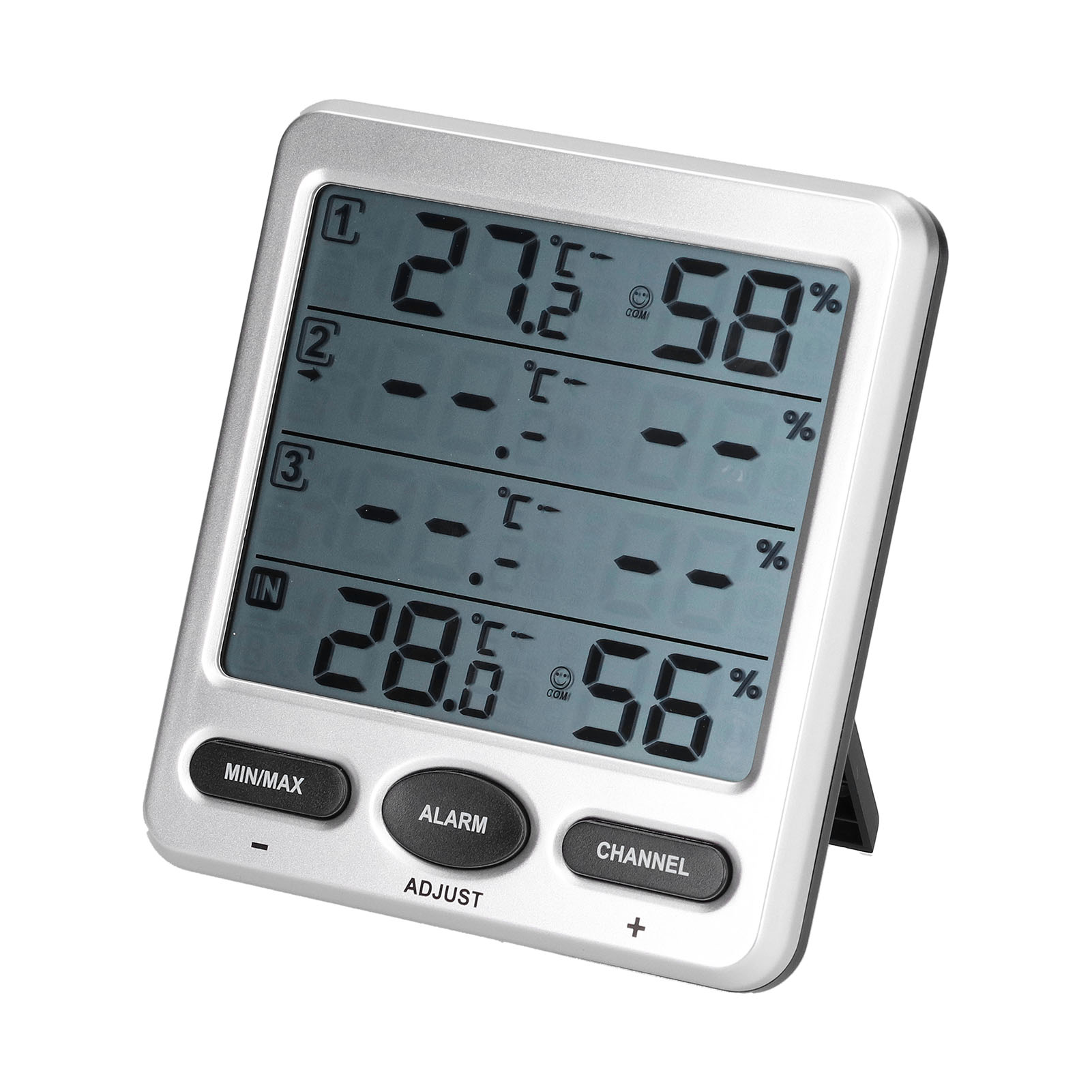 Tsws10 Digitales Lcd-thermometer-hygrometer Mit 3 Außensonden